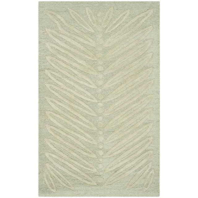 SAFAVIEH Martha Stewart Urban Chevron Floral Area Rug, Milk Pail Green, 2'6" x 4'3"