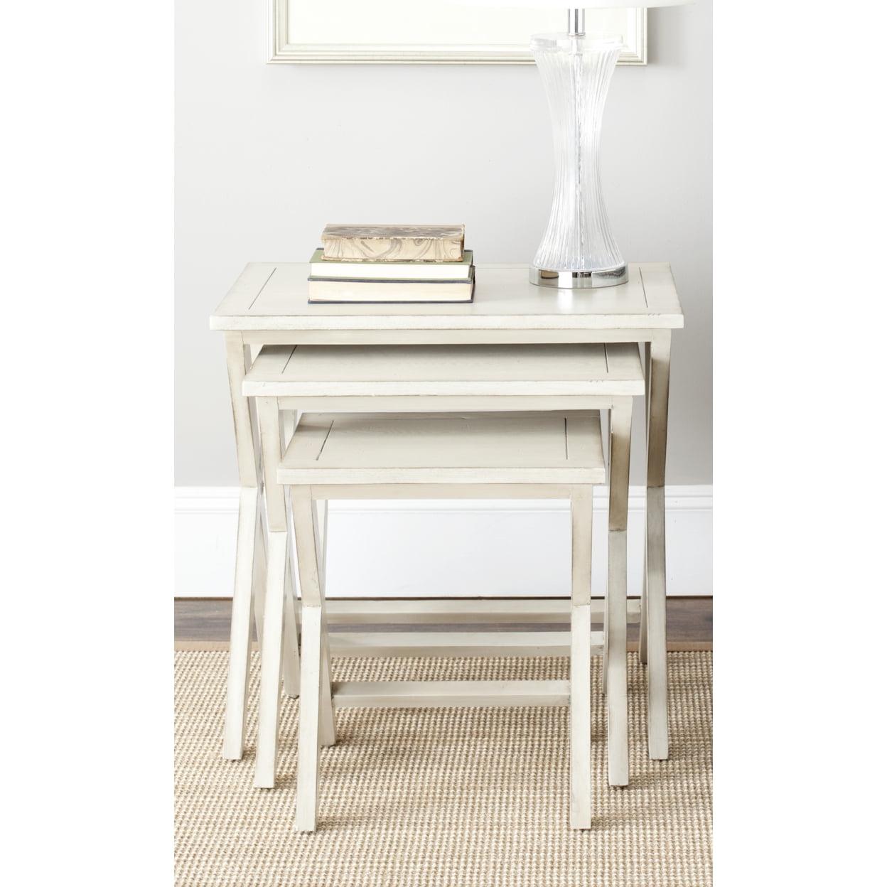 Maryann Tray Tables - White Birch - Safavieh.