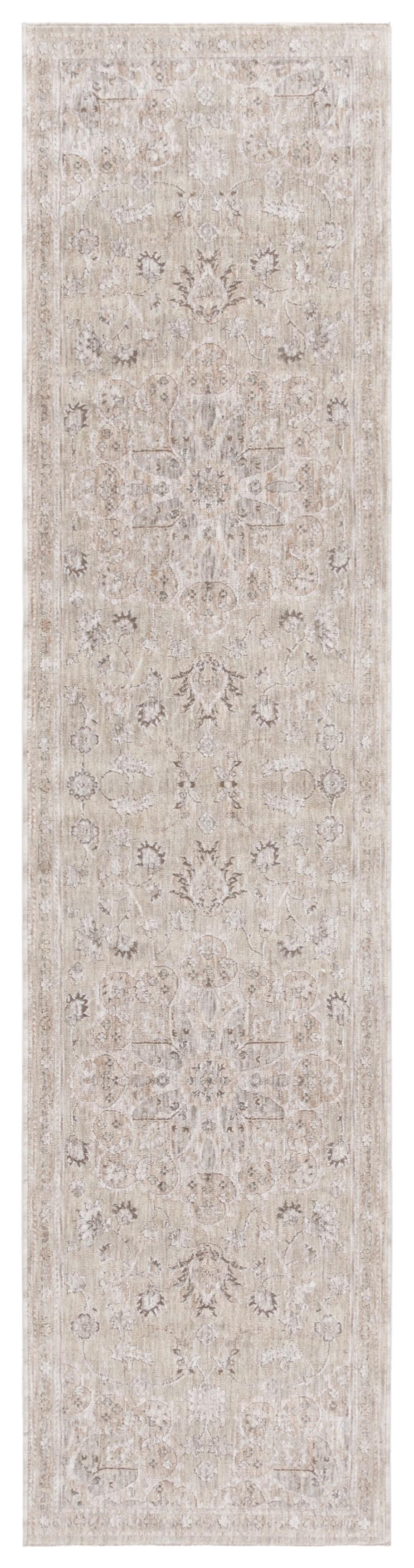 Mason Light Gray and Green Wool Runner Rug