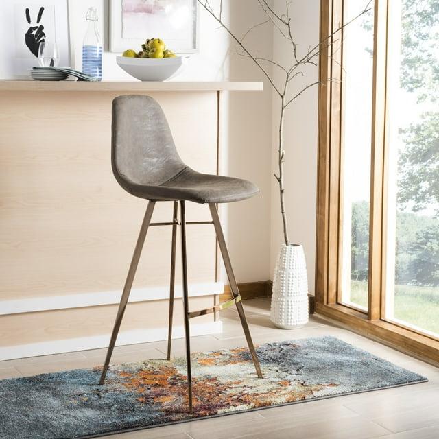 Mathison Bar Stool  - FOX3011 - Taupe/Copper - Safavieh Couture