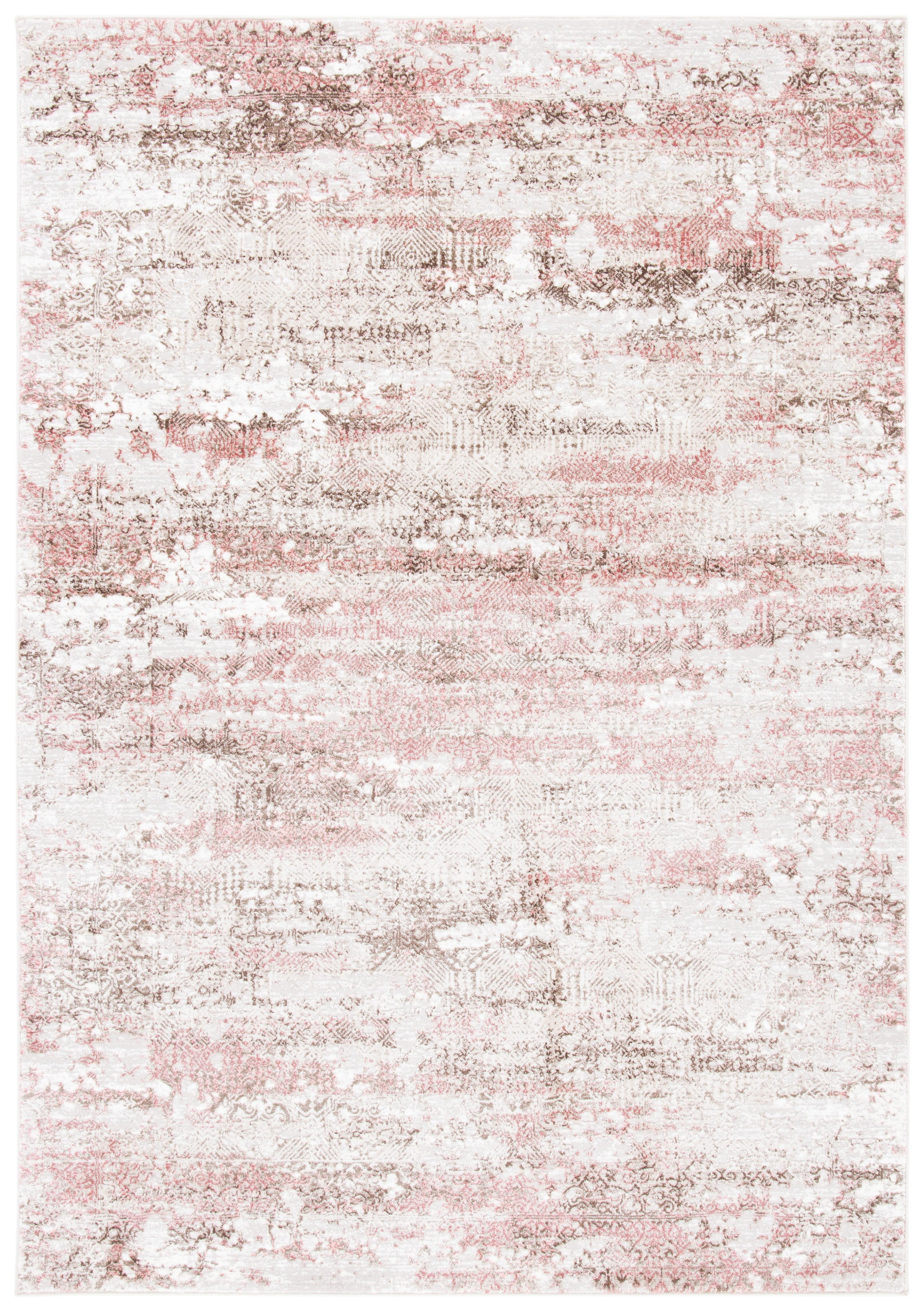 SAFAVIEH Meadow Beulah Abstract Area Rug, Beige/Pink, 6' x 9'