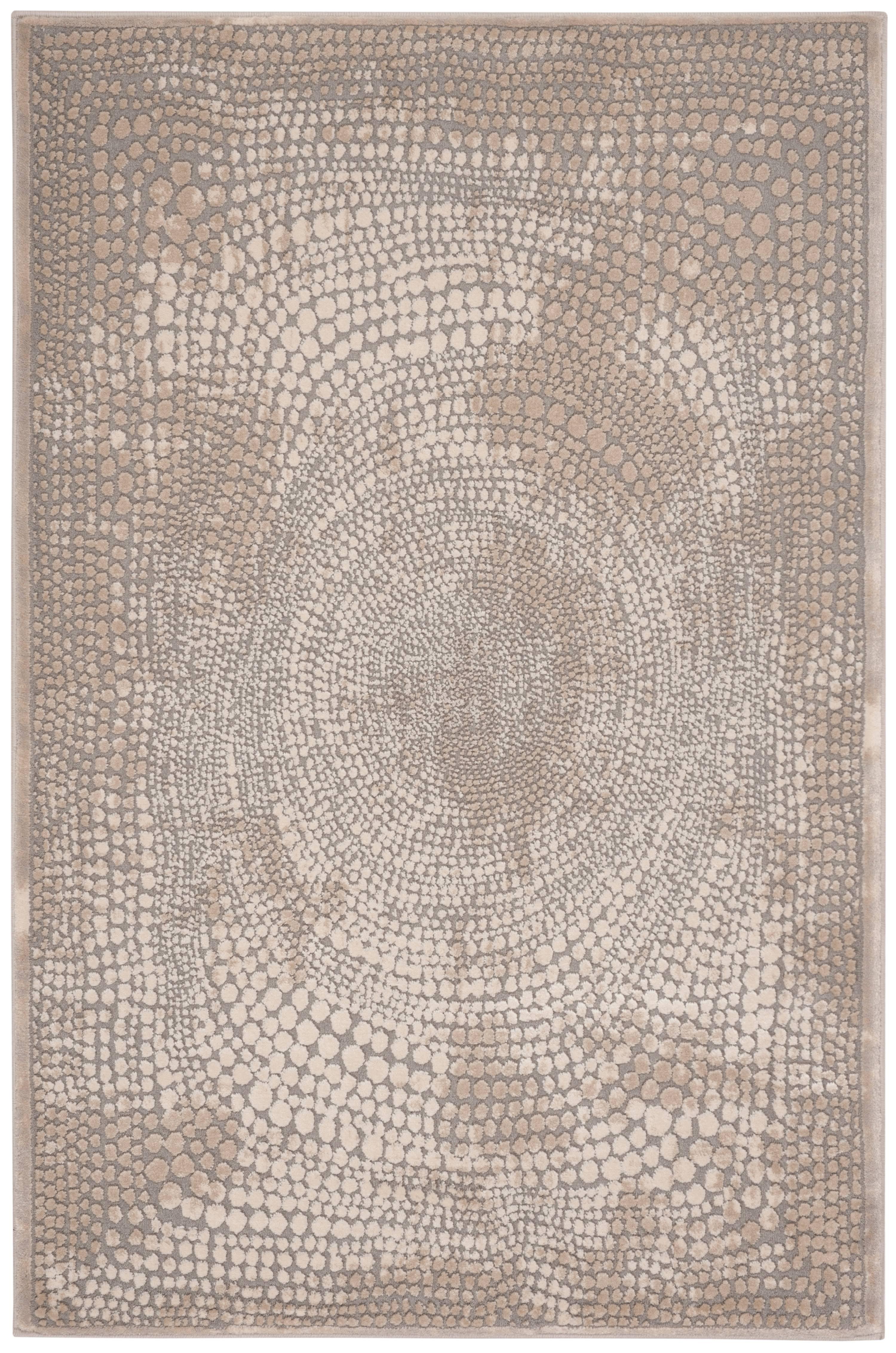 SAFAVIEH Meadow Lactrice Polka Dots Area Rug, Ivory/Grey, 3'3" x 5'