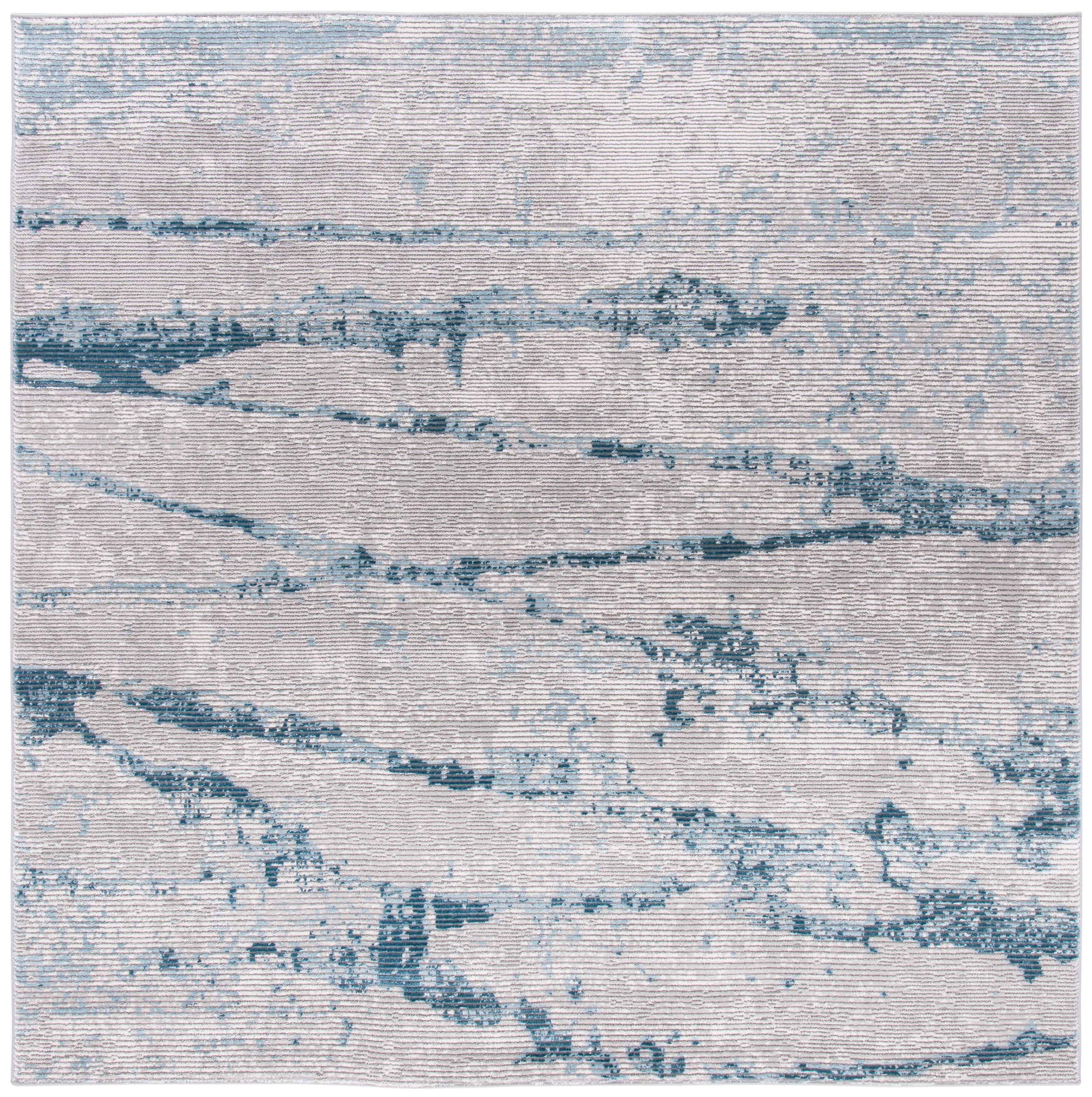 Meadow MDW560 Power Loomed Area Rug - Light Grey/Blue - 6'7"x6'7" - Safavieh.