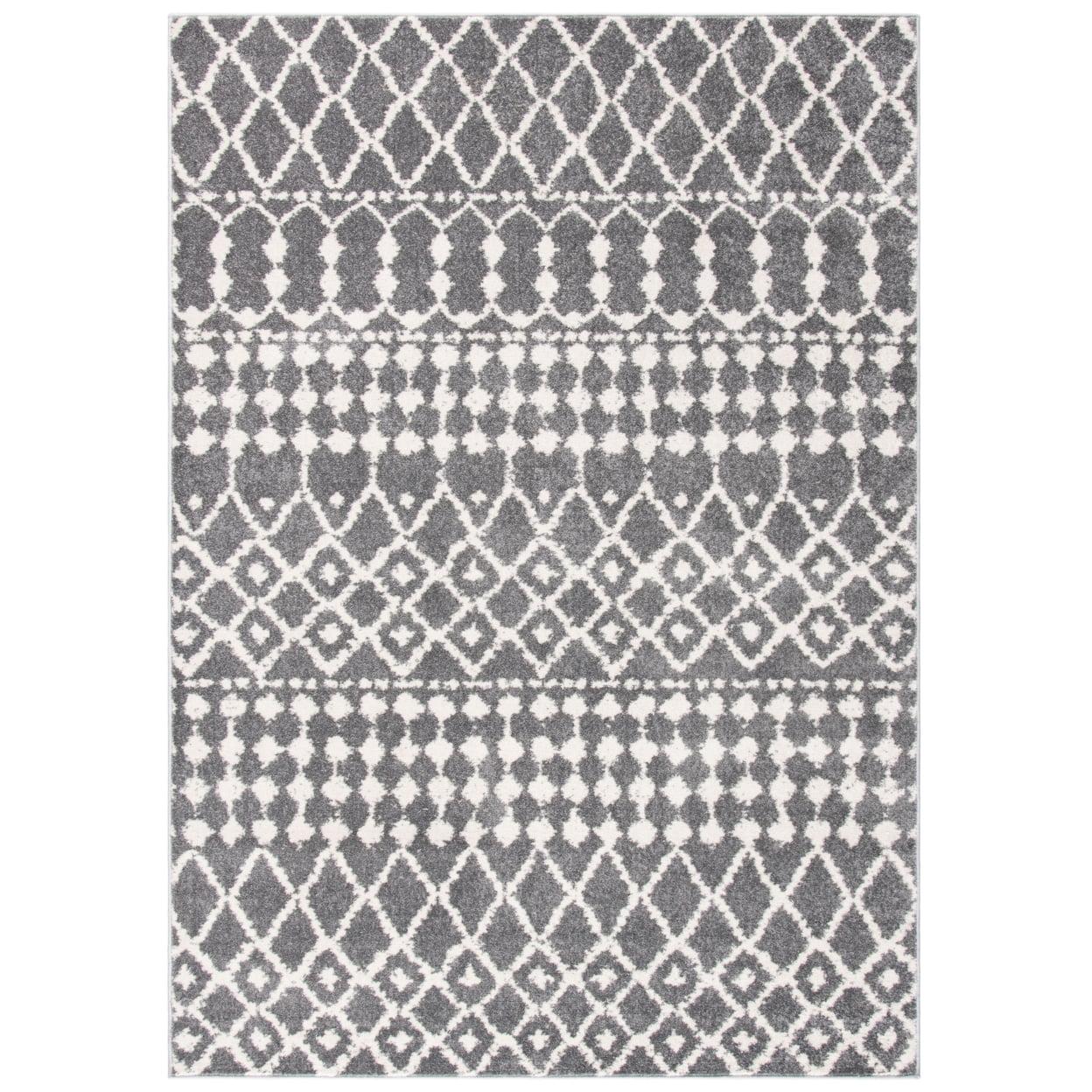 Mercer MRE414 Power Loomed Area Rug - Grey/Cream - 8'x10' - Safavieh.