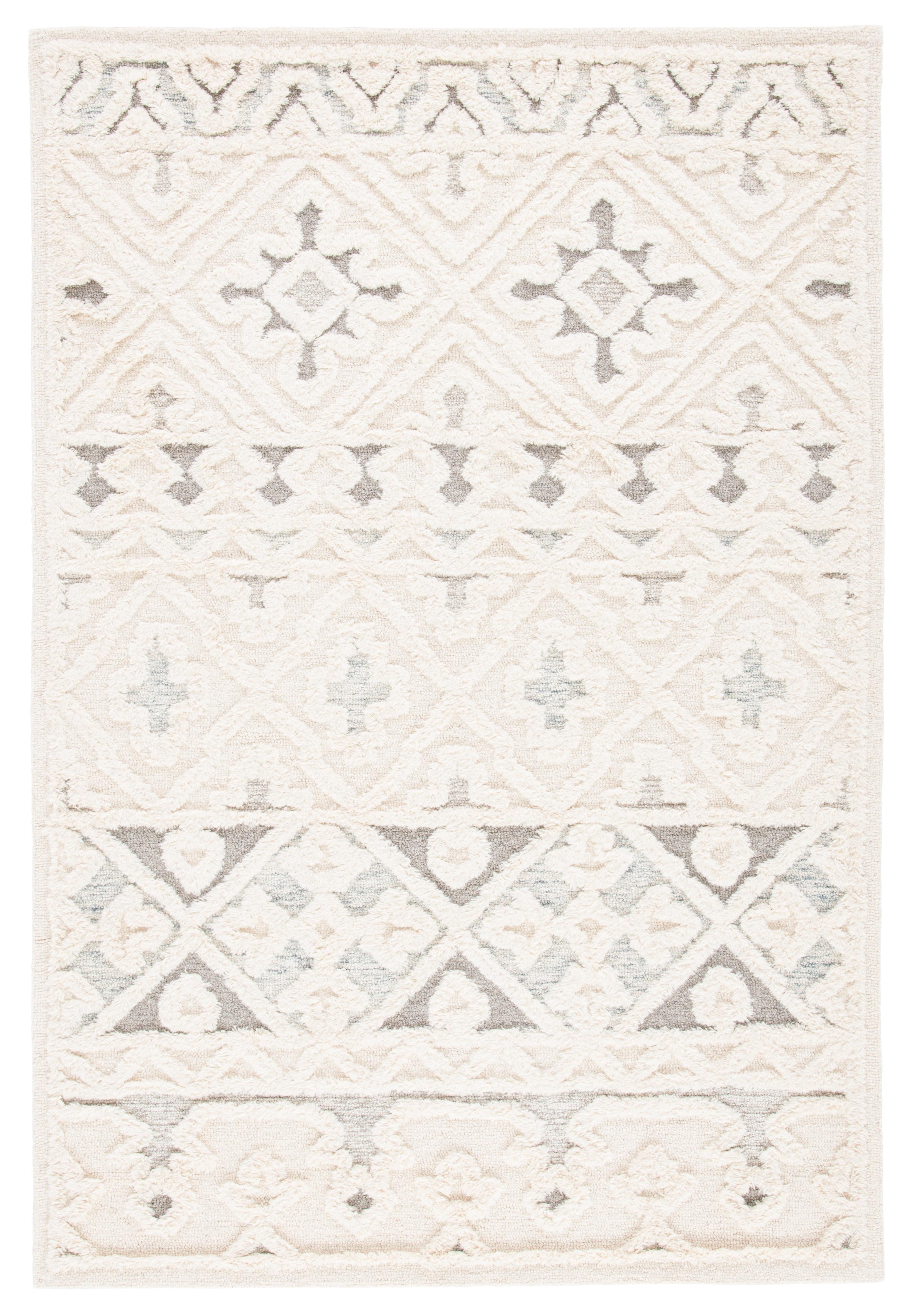 Metro MET110 Hand Tufted Indoor Area Rug - Ivory/Grey - 8'x10' - Safavieh