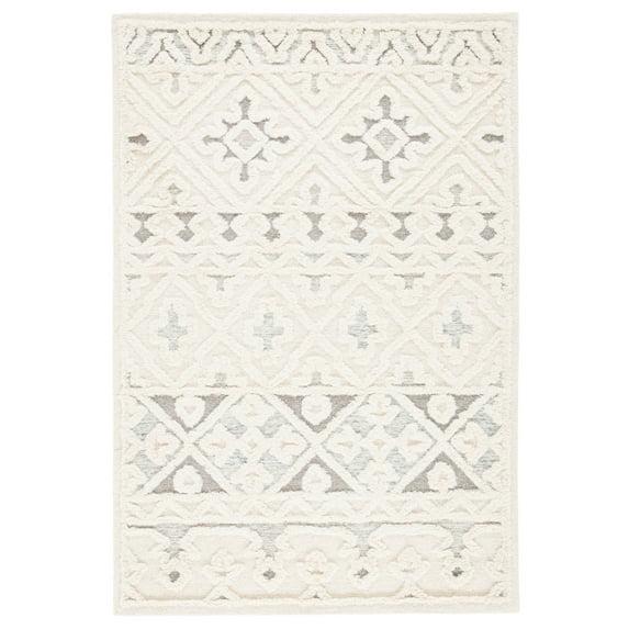 Metro MET110 Hand Tufted Indoor Area Rug - Ivory/Grey - 8'x10' - Safavieh