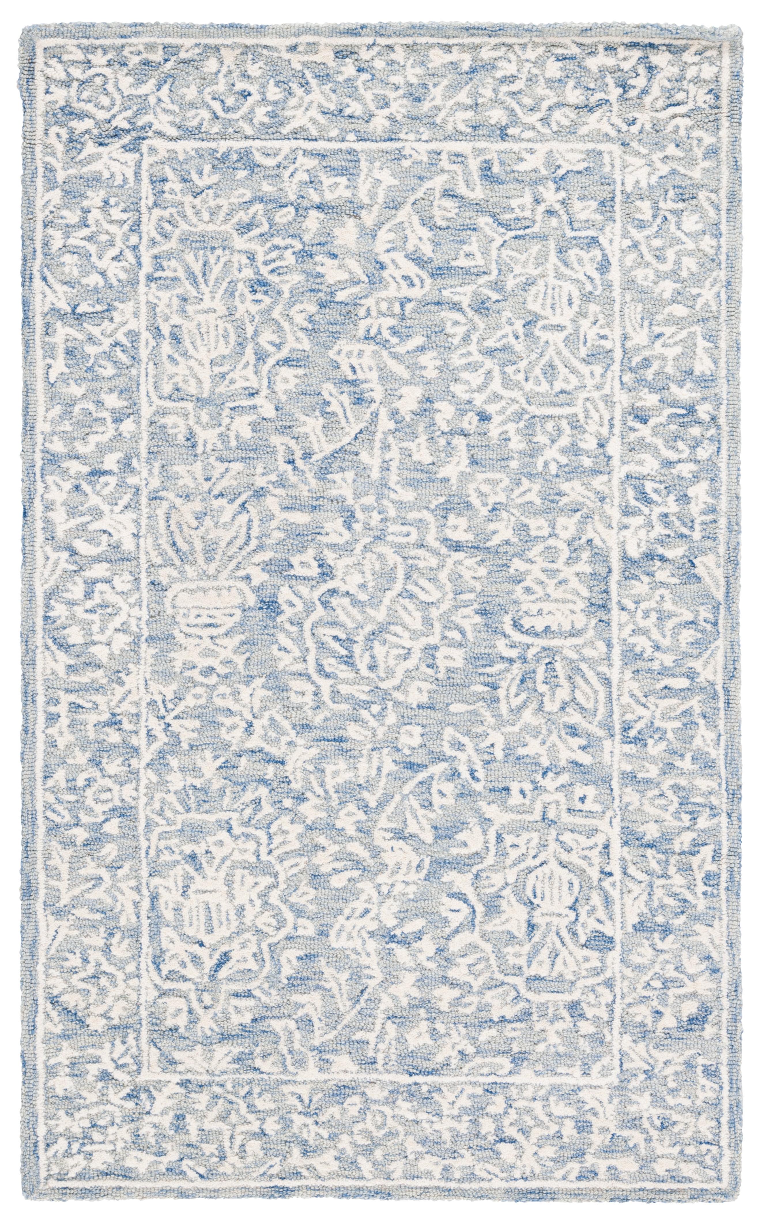 Metro MET864 Hand Tufted Indoor Accent Rug - Blue/Ivory - 3'x5' - Safavieh