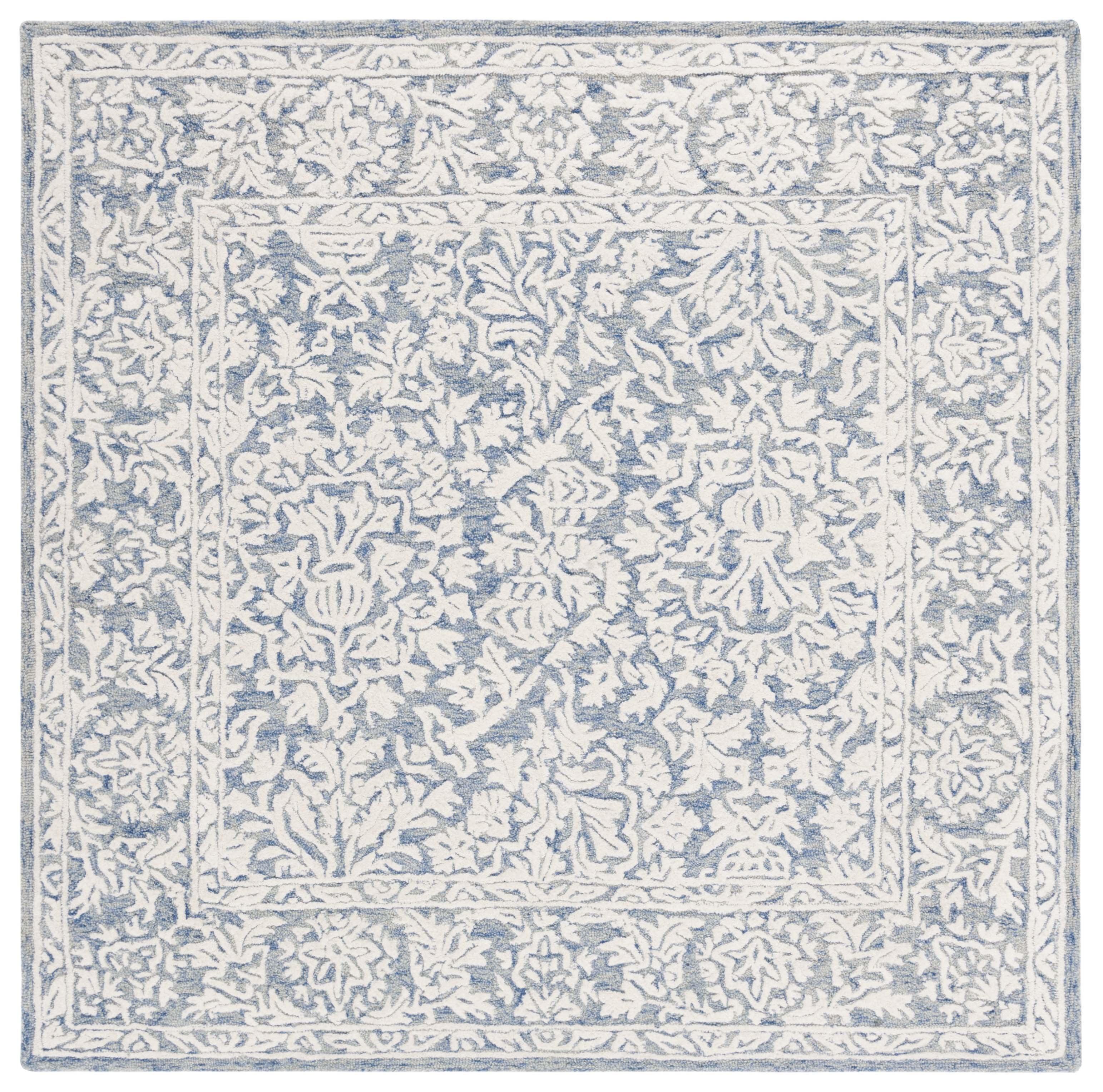 Metro MET864 Hand Tufted Indoor Area Rug - Blue/Ivory - 6'x6' - Safavieh