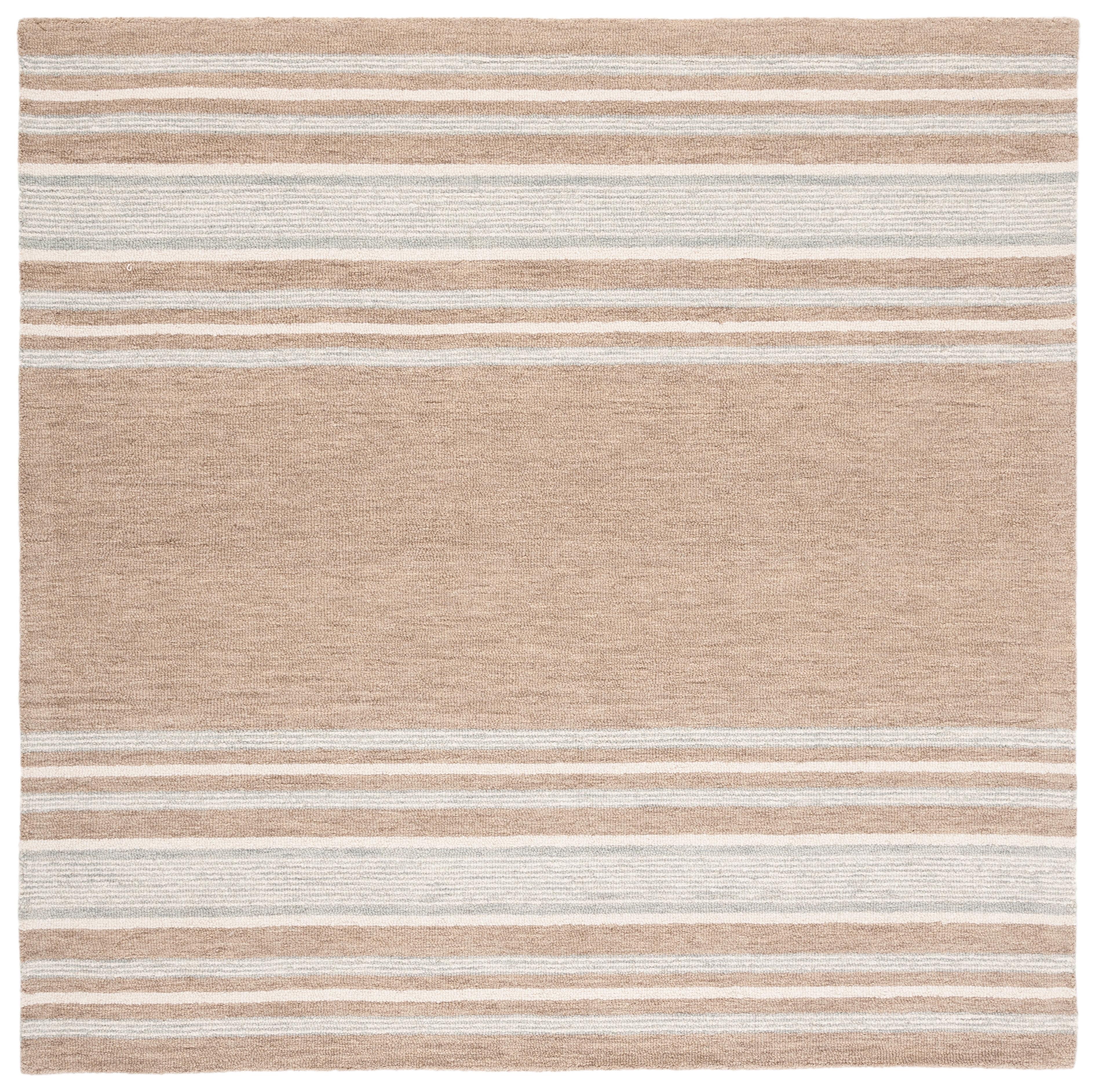 Metro MET602 Hand Tufted Indoor Area Rug - Brown/Ivory - 6'x6' - Safavieh
