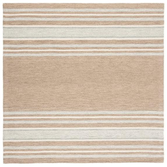Metro MET602 Hand Tufted Indoor Area Rug - Brown/Ivory - 6'x6' - Safavieh