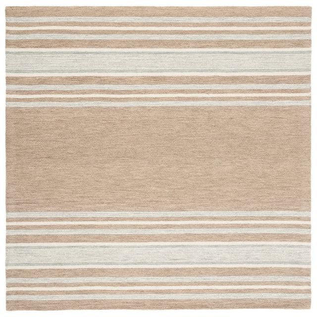 Metro MET602 Hand Tufted Indoor Area Rug - Brown/Ivory - 6'x6' - Safavieh