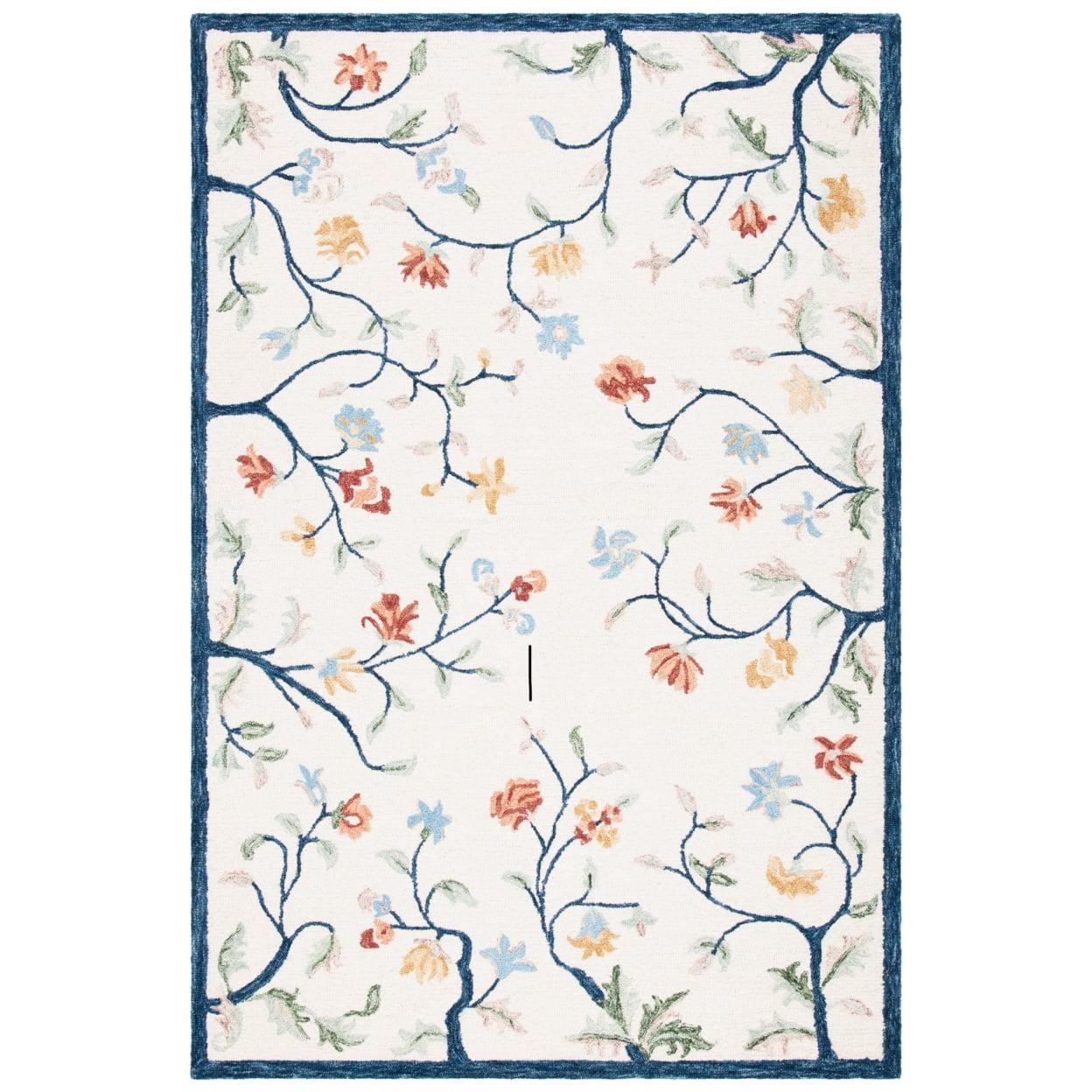 Metro MET120 Hand Tufted Area Rug - Ivory/Blue - 4'x6' - Safavieh.