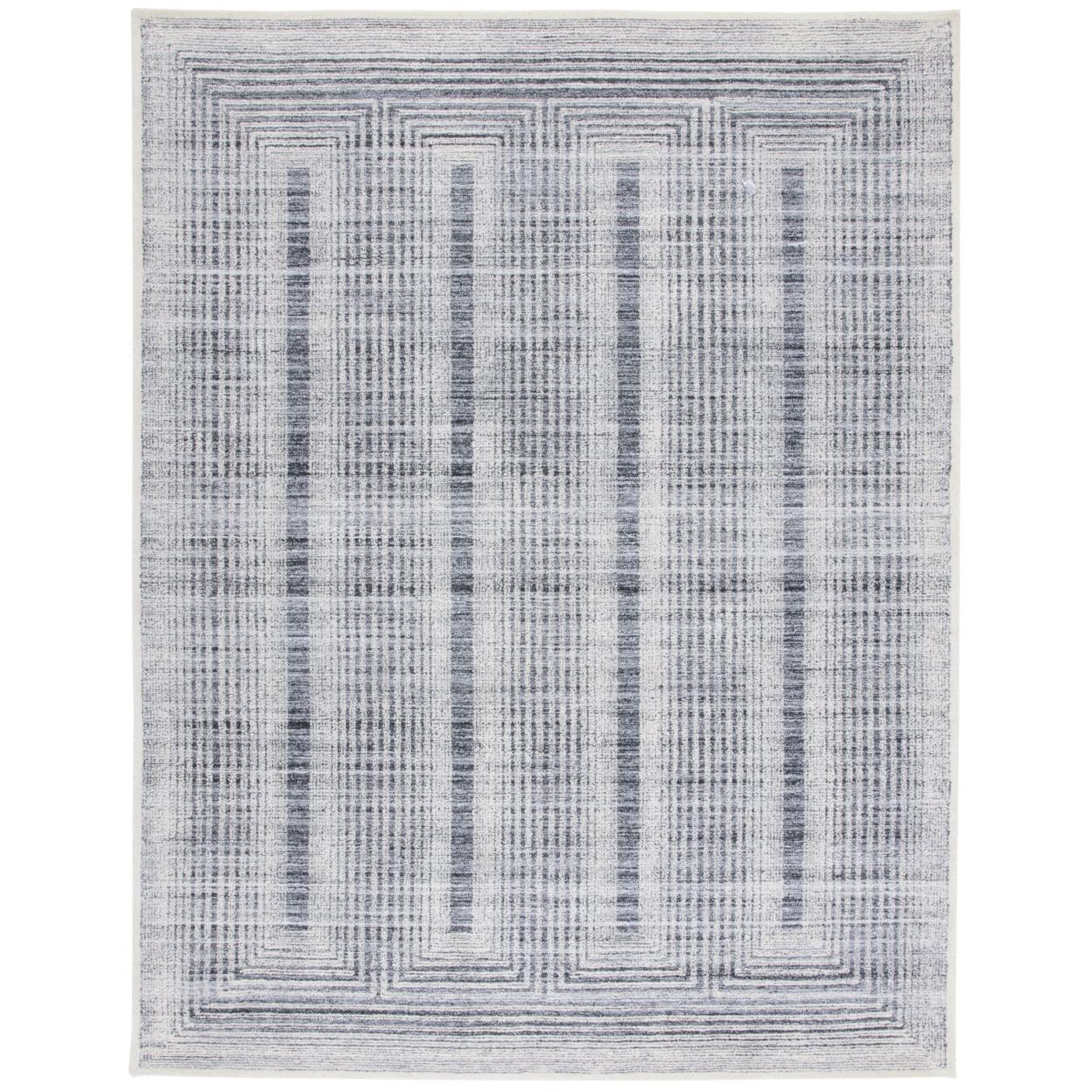 Metro MET991 Hand Tufted Indoor Area Rug - Dark Grey/Ivory - 4'x6' - Safavieh