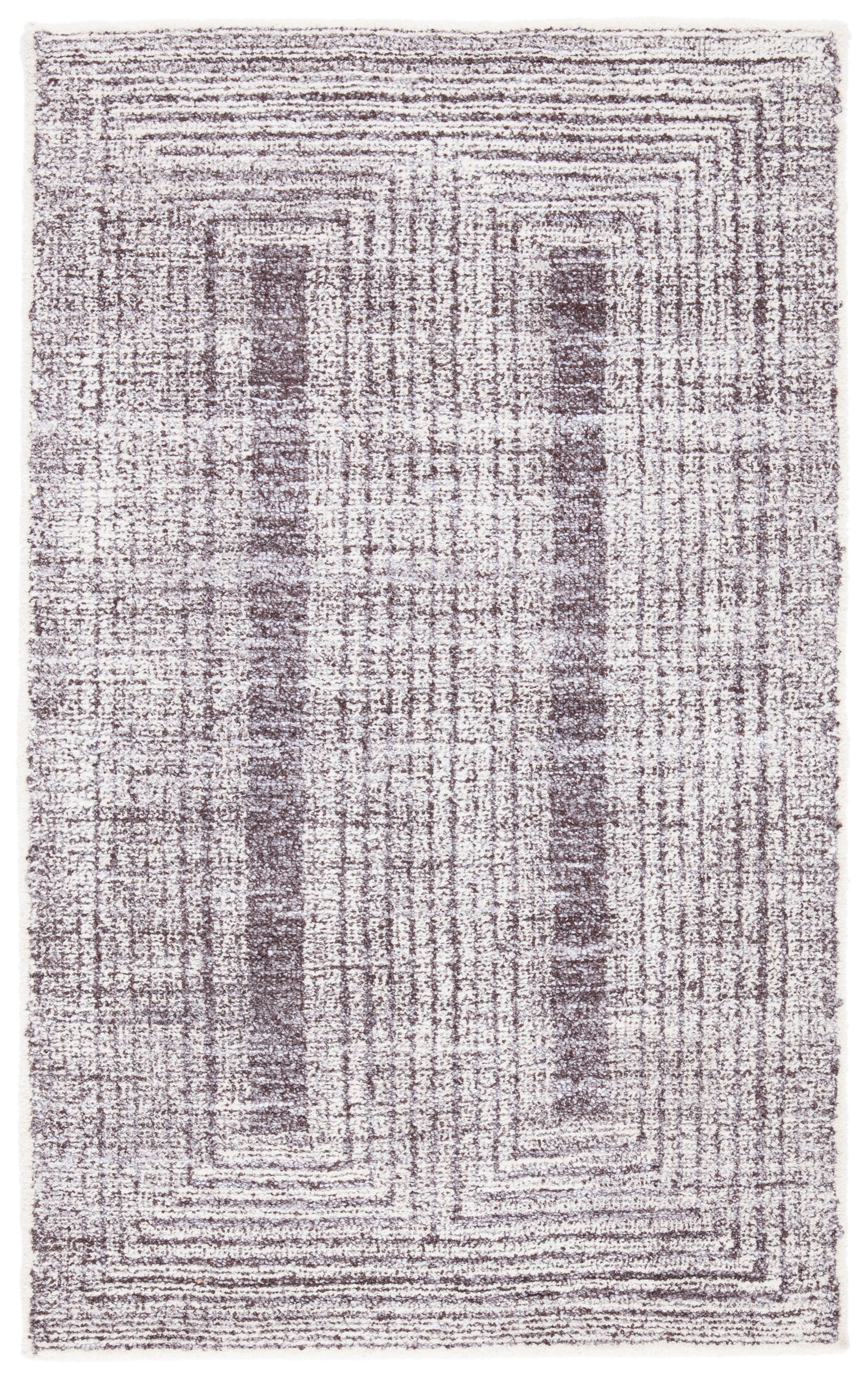 SAFAVIEH Metro Bayon Bordered Area Rug, Grey/Ivory, 4' x 6'