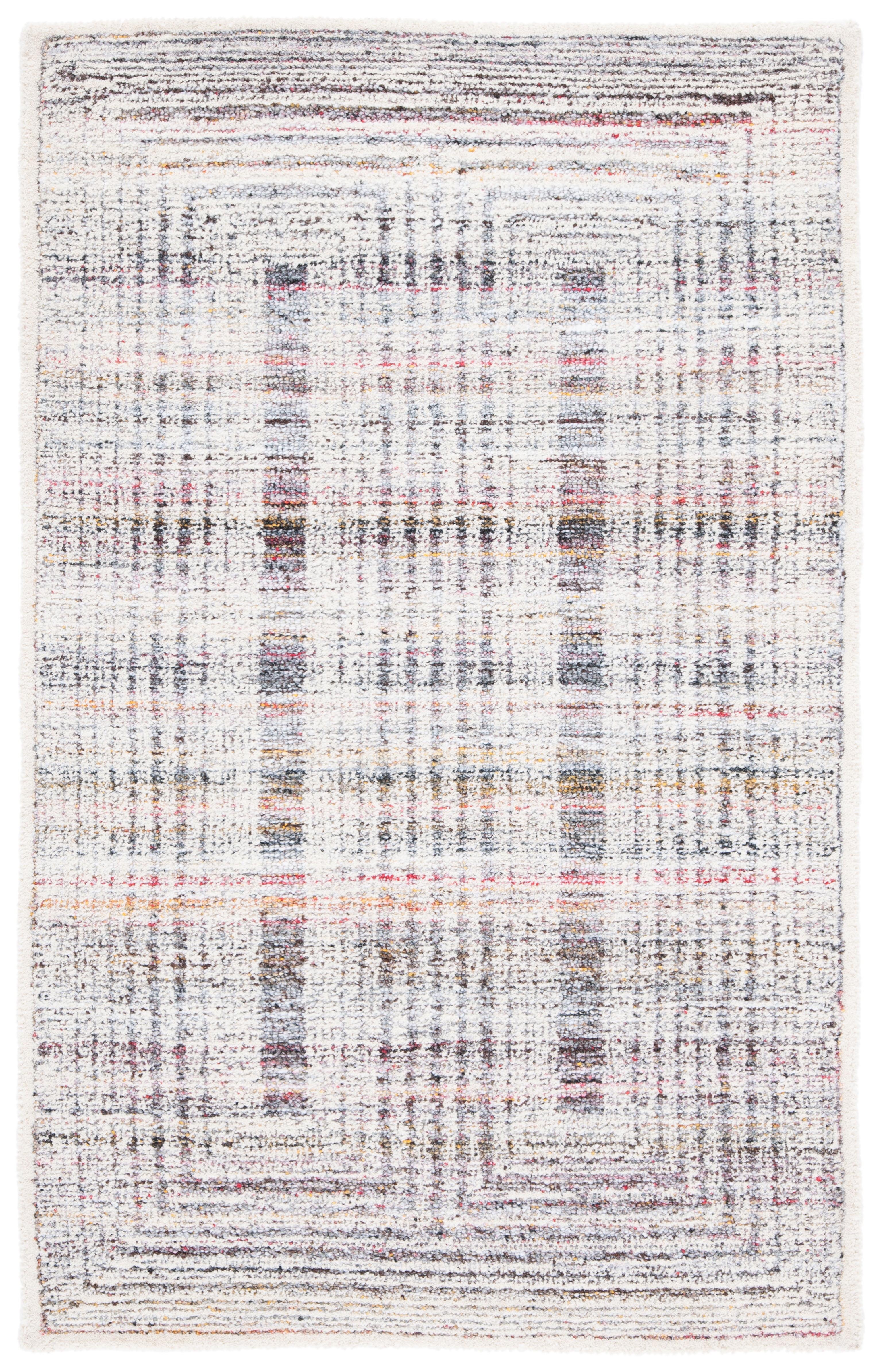 Metro MET991 Hand Tufted Indoor Area Rug - Red/Ivory - 4'x6' - Safavieh