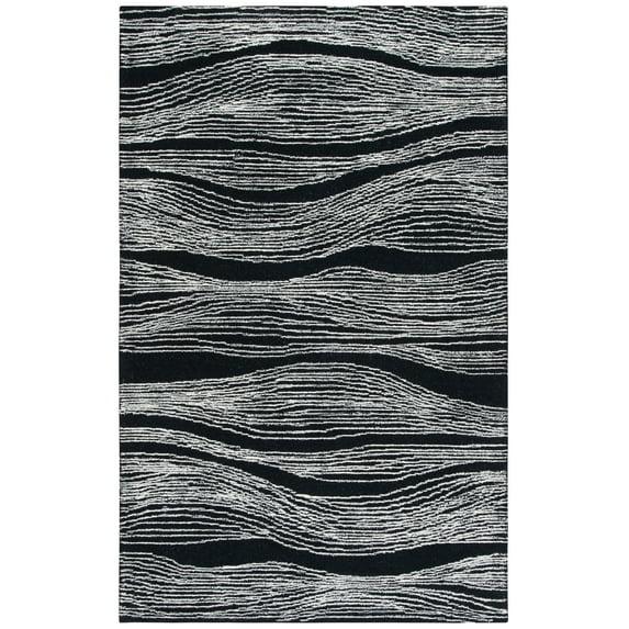 Metro MET995 Hand Tufted Indoor Area Rug - Black/Ivory - 5'x8' - Safavieh