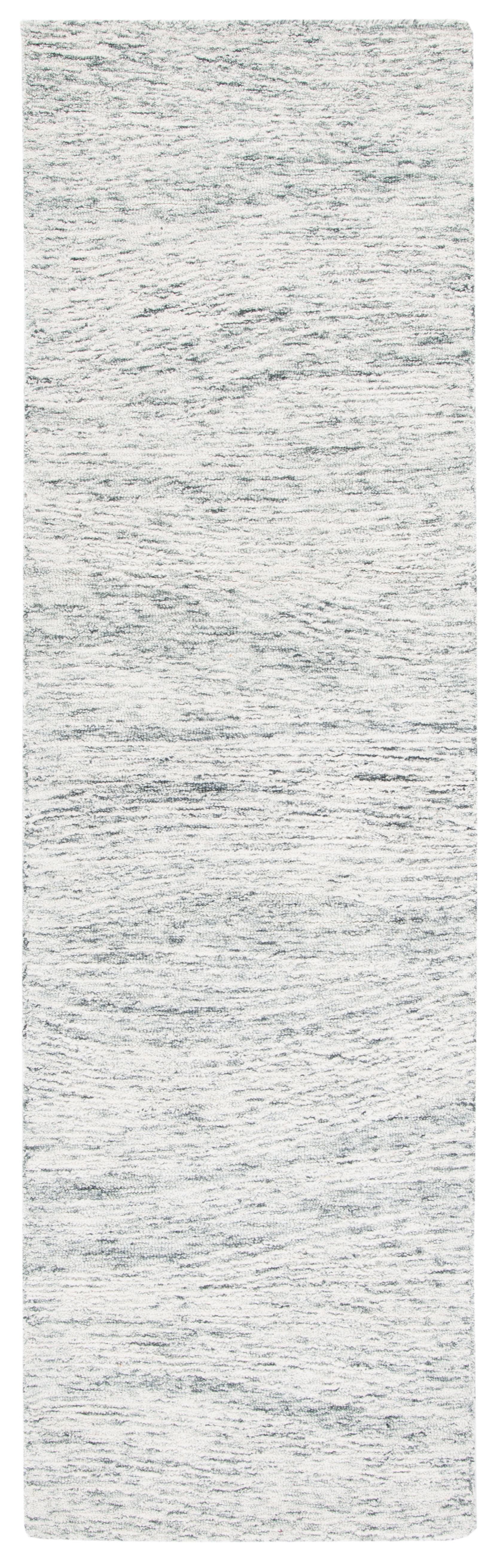 Metro MET995 Hand Tufted Indoor Runner Rug - Dark Grey/Ivory - 2'3"x6' - Safavieh