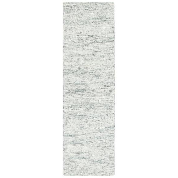 Metro MET995 Hand Tufted Indoor Runner Rug - Dark Grey/Ivory - 2'3"x6' - Safavieh