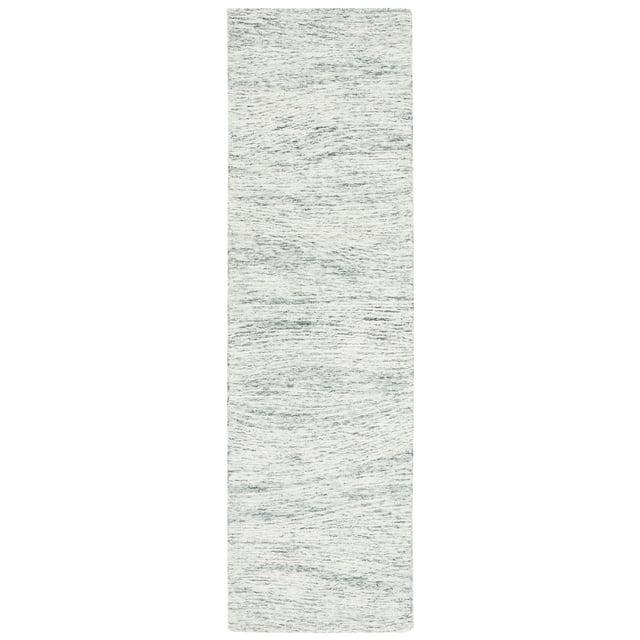 Metro MET995 Hand Tufted Indoor Runner Rug - Dark Grey/Ivory - 2'3"x6' - Safavieh