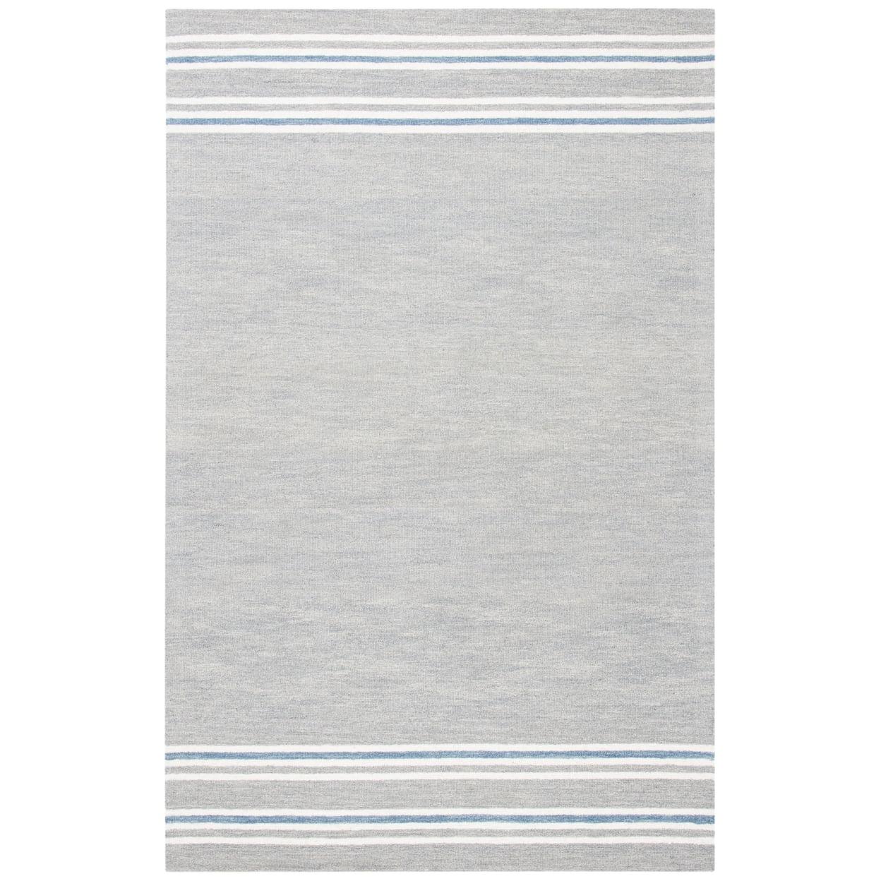 Elegant Hand-Tufted Wool Rectangular Rug in Gray - 3x5 Feet