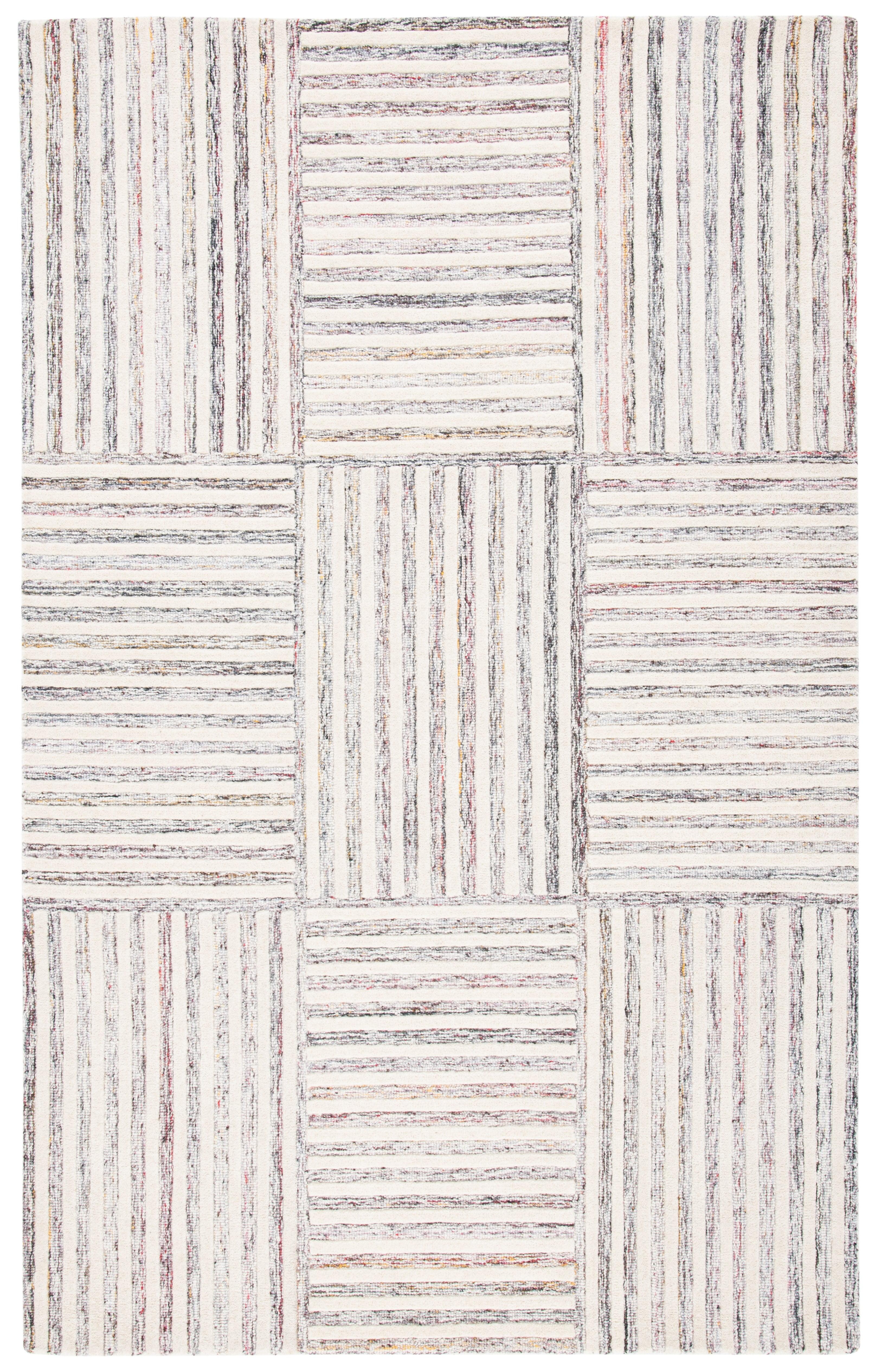 Metro MET858 Hand Tufted Area Rug - Red/Ivory - 8'x10' - Safavieh.