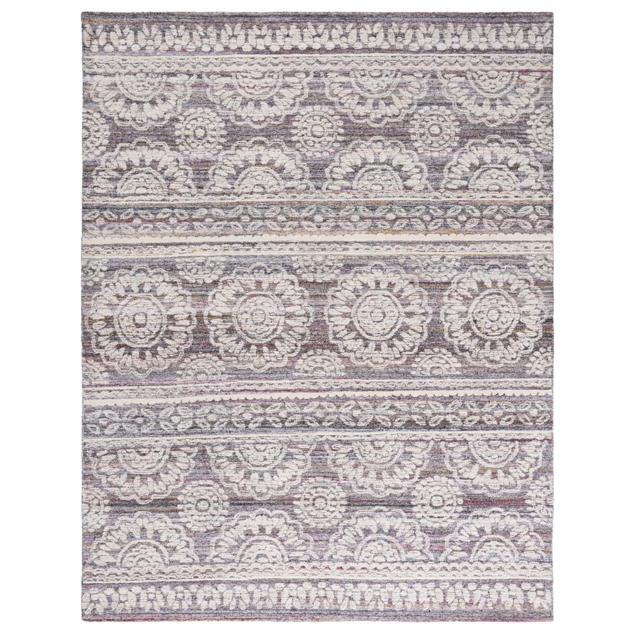 Ivory Elegance Floral Hand-Tufted Wool & Synthetic 8' x 10' Rug