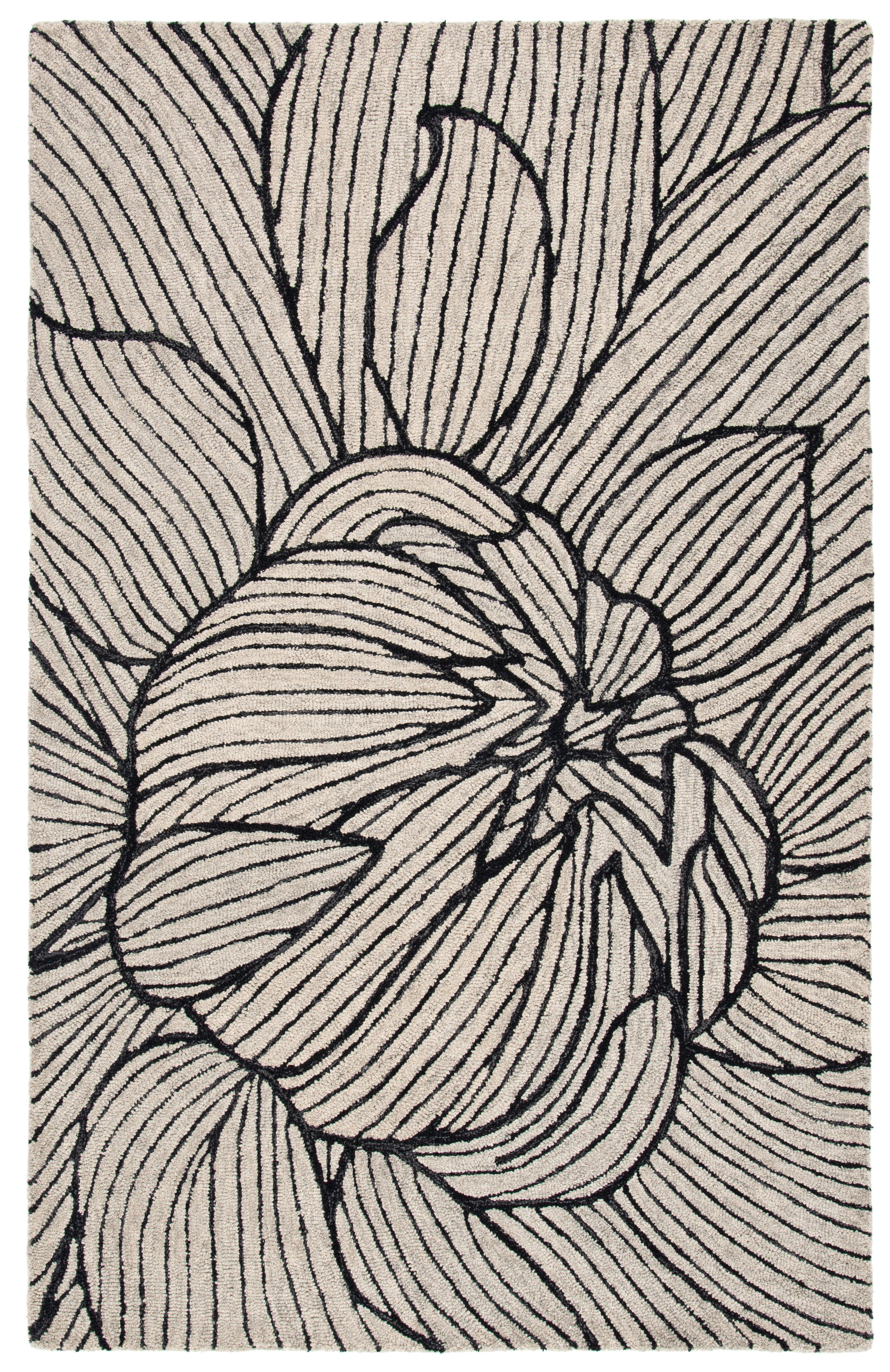 Metro MET451 Hand Tufted Indoor Area Rug - Black/Ivory - 4'x6' - Safavieh