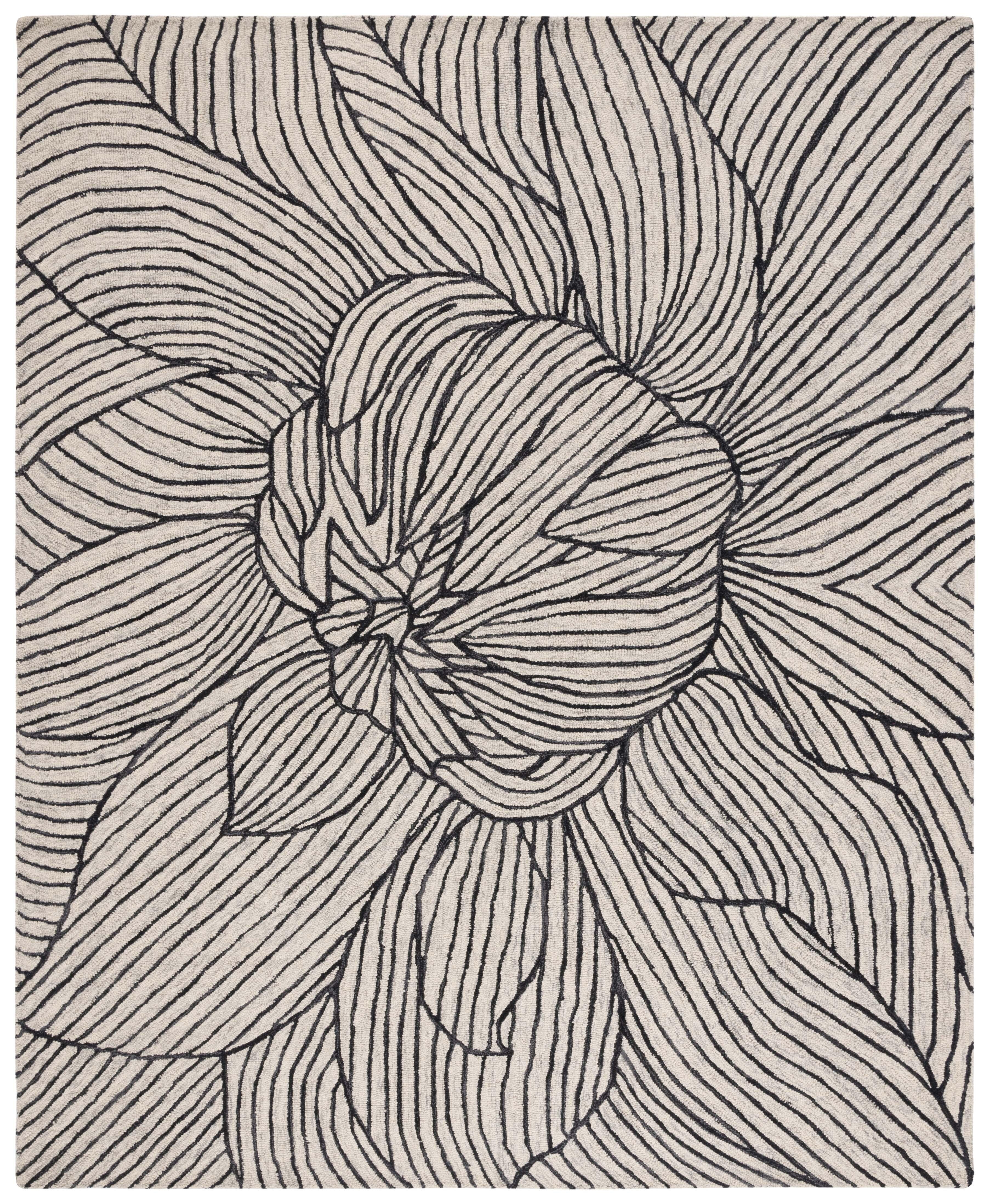 Metro MET451 Hand Tufted Indoor Area Rug - Black/Ivory - 8'x10' - Safavieh