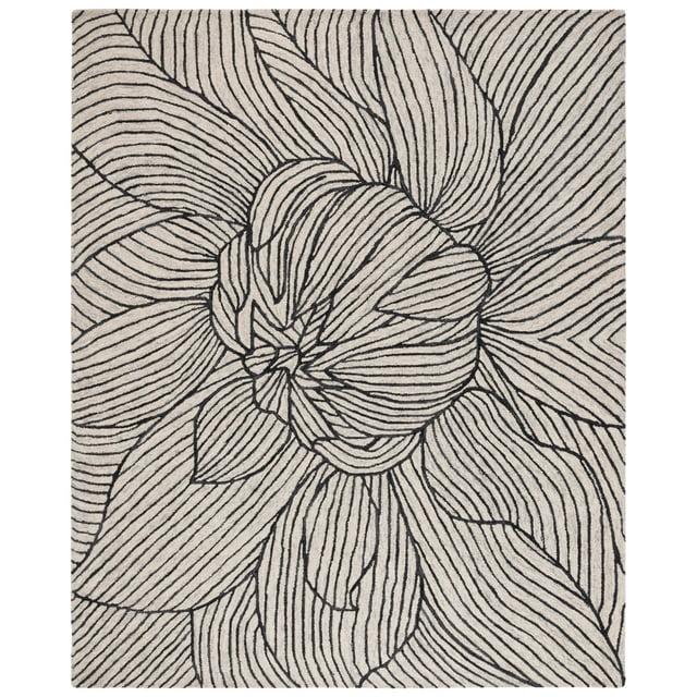Metro MET451 Hand Tufted Indoor Area Rug - Black/Ivory - 8'x10' - Safavieh