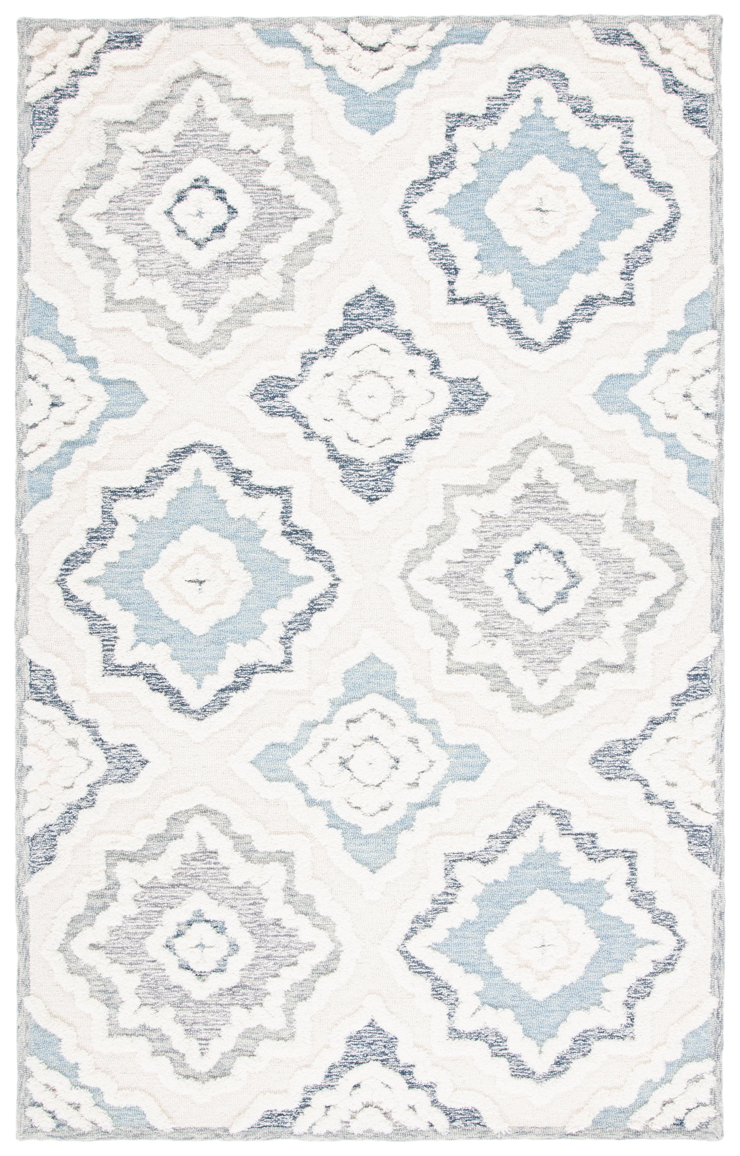 Metro MET111 Hand Tufted Indoor Area Rug - Ivory/Light Blue - 8'x10' - Safavieh
