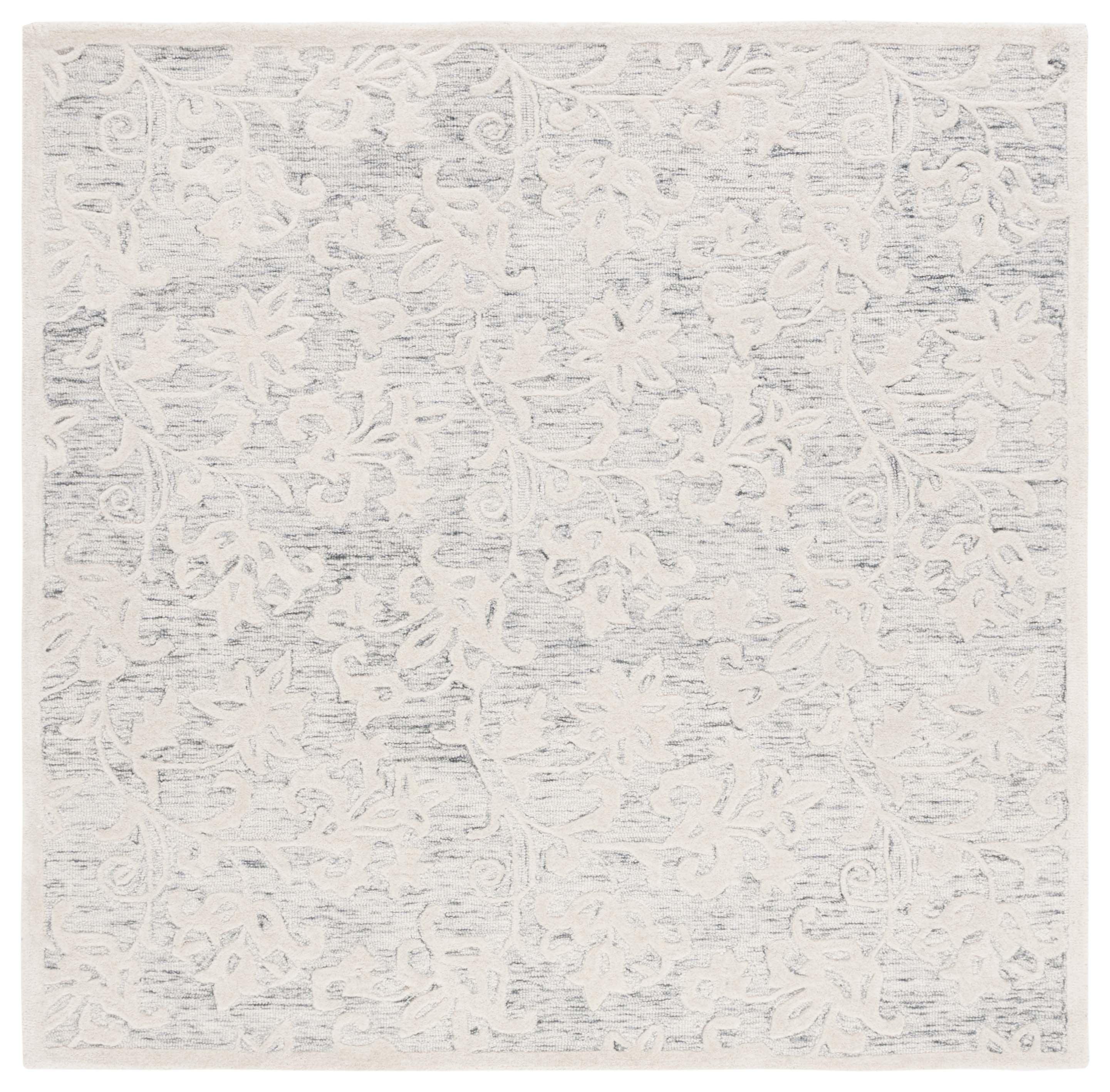 Metro MET853 Hand Tufted Indoor Area Rug - Grey/Ivory - 6'x6' - Safavieh