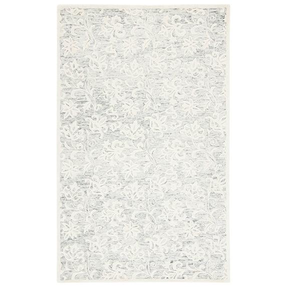 Metro MET853 Hand Tufted Indoor Area Rug - Grey/Ivory - 8'x10' - Safavieh