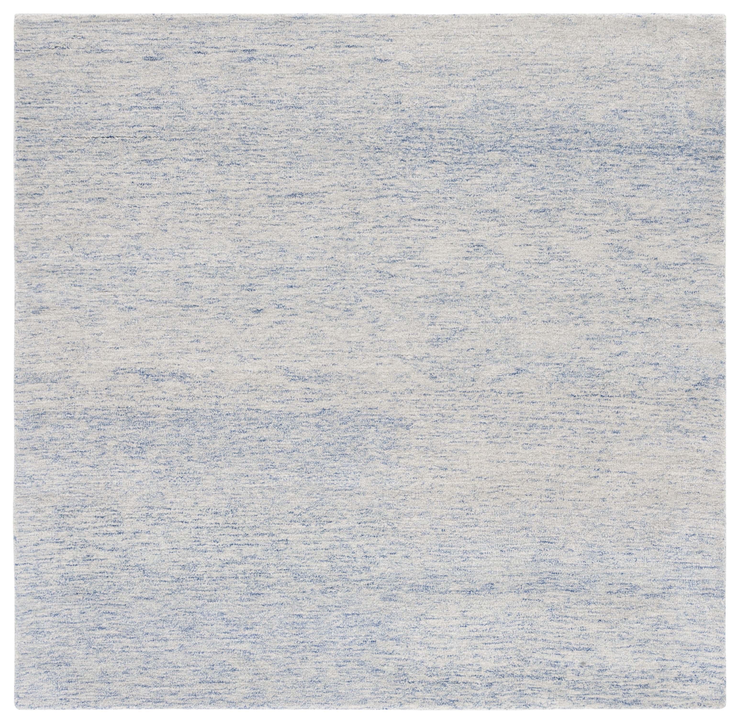 SAFAVIEH Metro Jocin Distressed Area Rug, Blue/Ivory, 6' x 6' Square