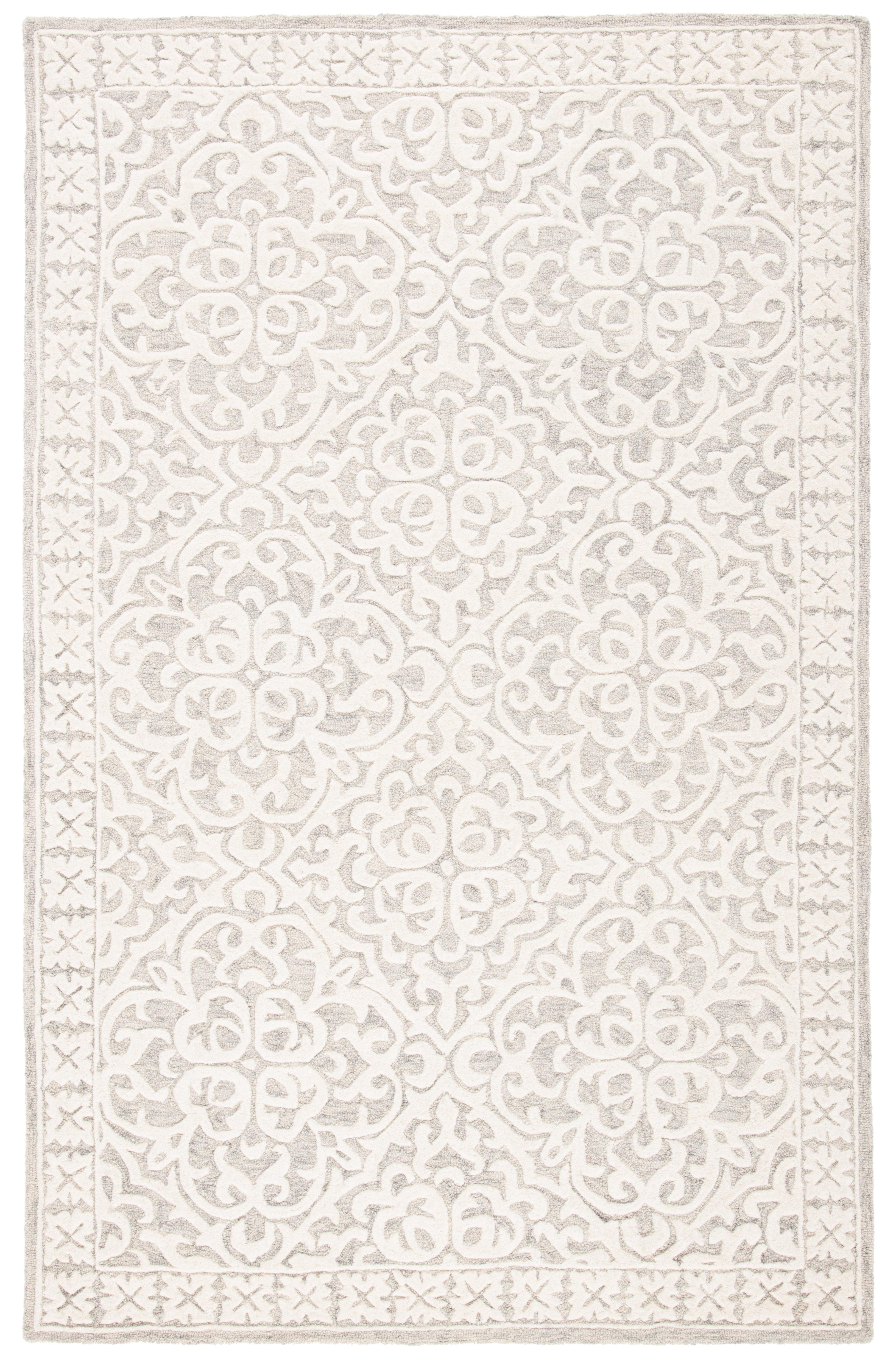 Metro MET857 Hand Tufted Indoor Area Rug - Grey/Ivory - 8'x10' - Safavieh