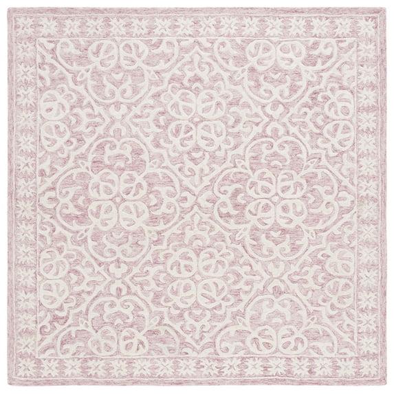 Metro MET857 Hand Tufted Indoor Area Rug - Pink/Ivory - 6'x6' - Safavieh