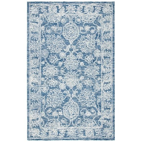 Metro MET806 Hand Tufted Indoor Area Rug - Natural/Blue - 4'x6' - Safavieh