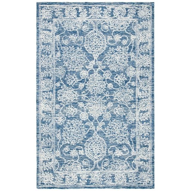 Metro MET806 Hand Tufted Indoor Area Rug - Natural/Blue - 4'x6' - Safavieh