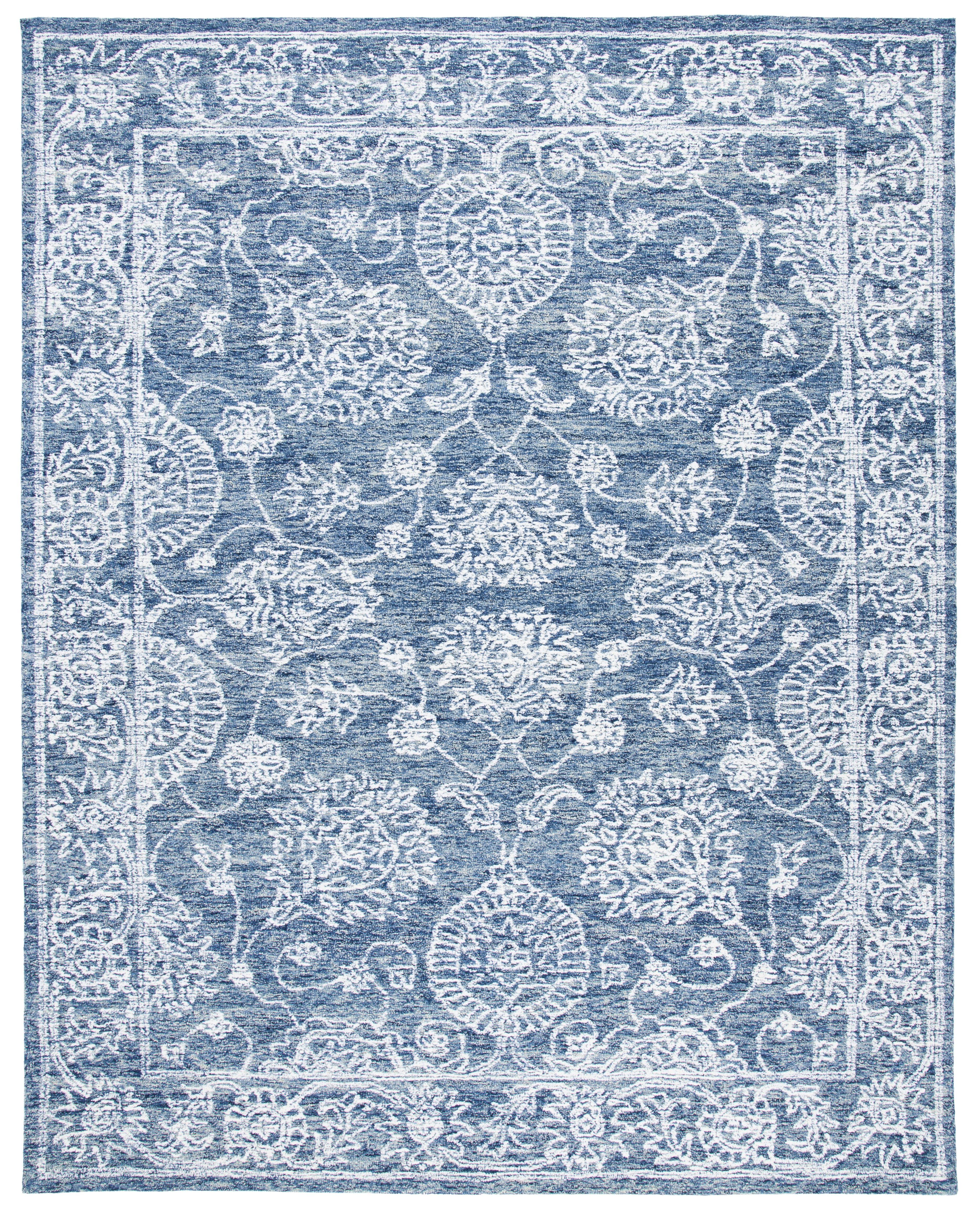 Metro MET806 Hand Tufted Indoor Area Rug - Natural/Blue - 8'x10' - Safavieh