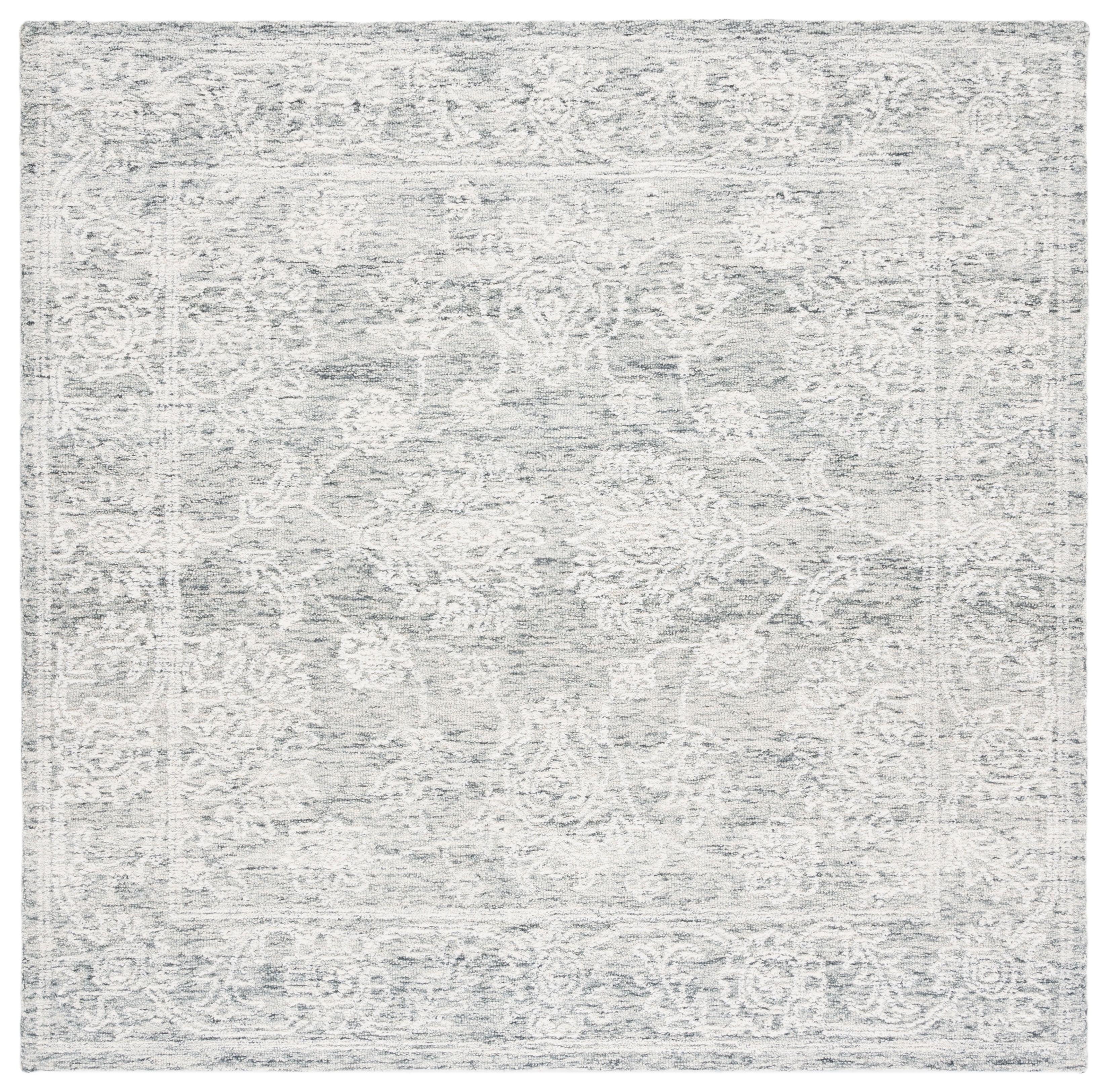 Metro MET806 Hand Tufted Indoor Area Rug - Natural/Grey - 6'x6' - Safavieh