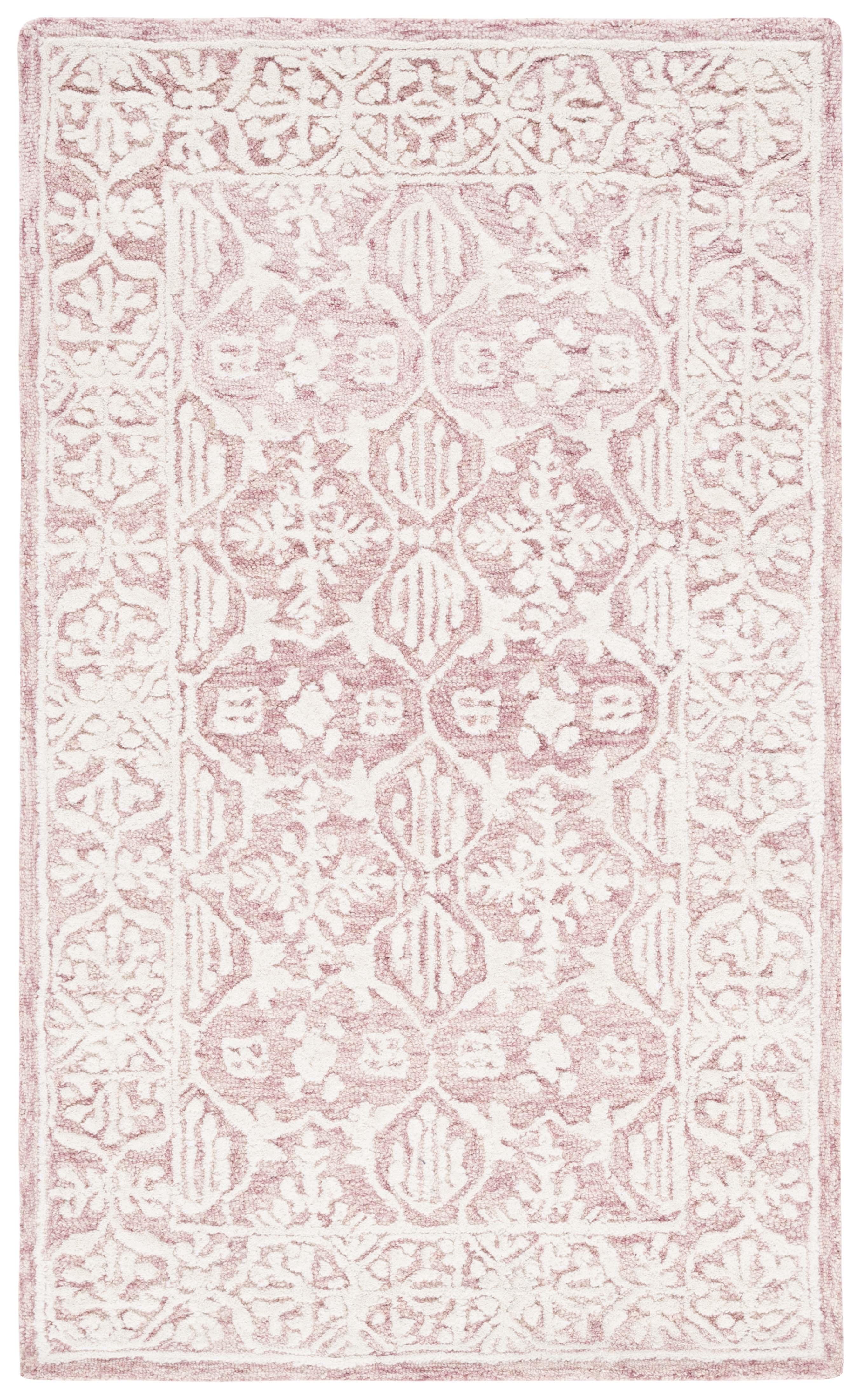 Metro MET903 Hand Tufted Indoor Accent Rug - Dark Pink/Ivory - 3'x5' - Safavieh