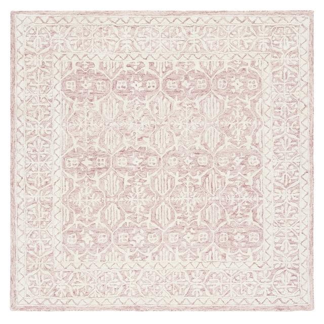 Metro MET903 Hand Tufted Indoor Area Rug - Dark Pink/Ivory - 6'x6' - Safavieh