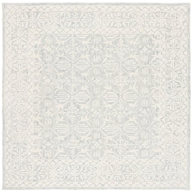 Metro MET903 Hand Tufted Indoor Area Rug - Light Grey/Ivory - 6'x6' - Safavieh