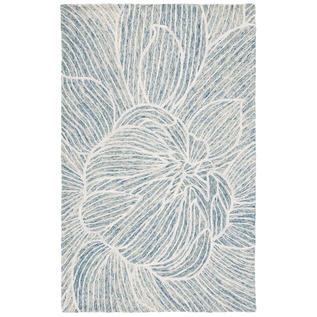 SAFAVIEH Metro MET451M Handmade Blue / Ivory Rug