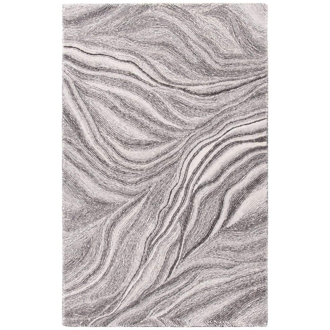 SAFAVIEH Metro MET505H Handmade Ivory / Dark Grey Rug