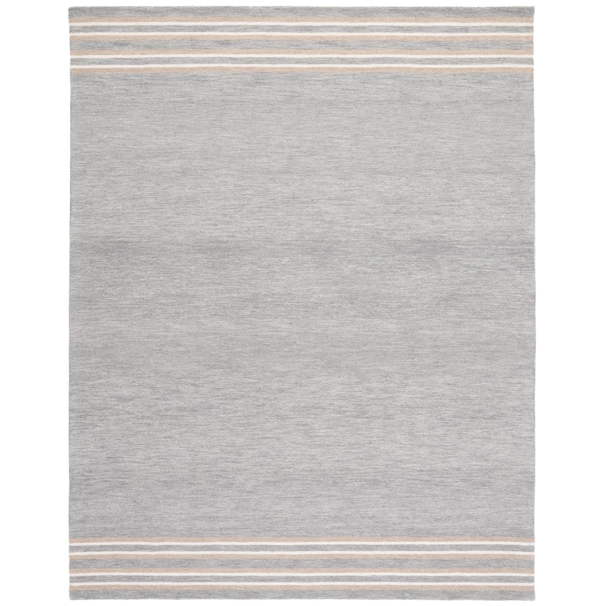 SAFAVIEH Metro Shelby Striped Area Rug, Grey/Brown, 8' x 10'