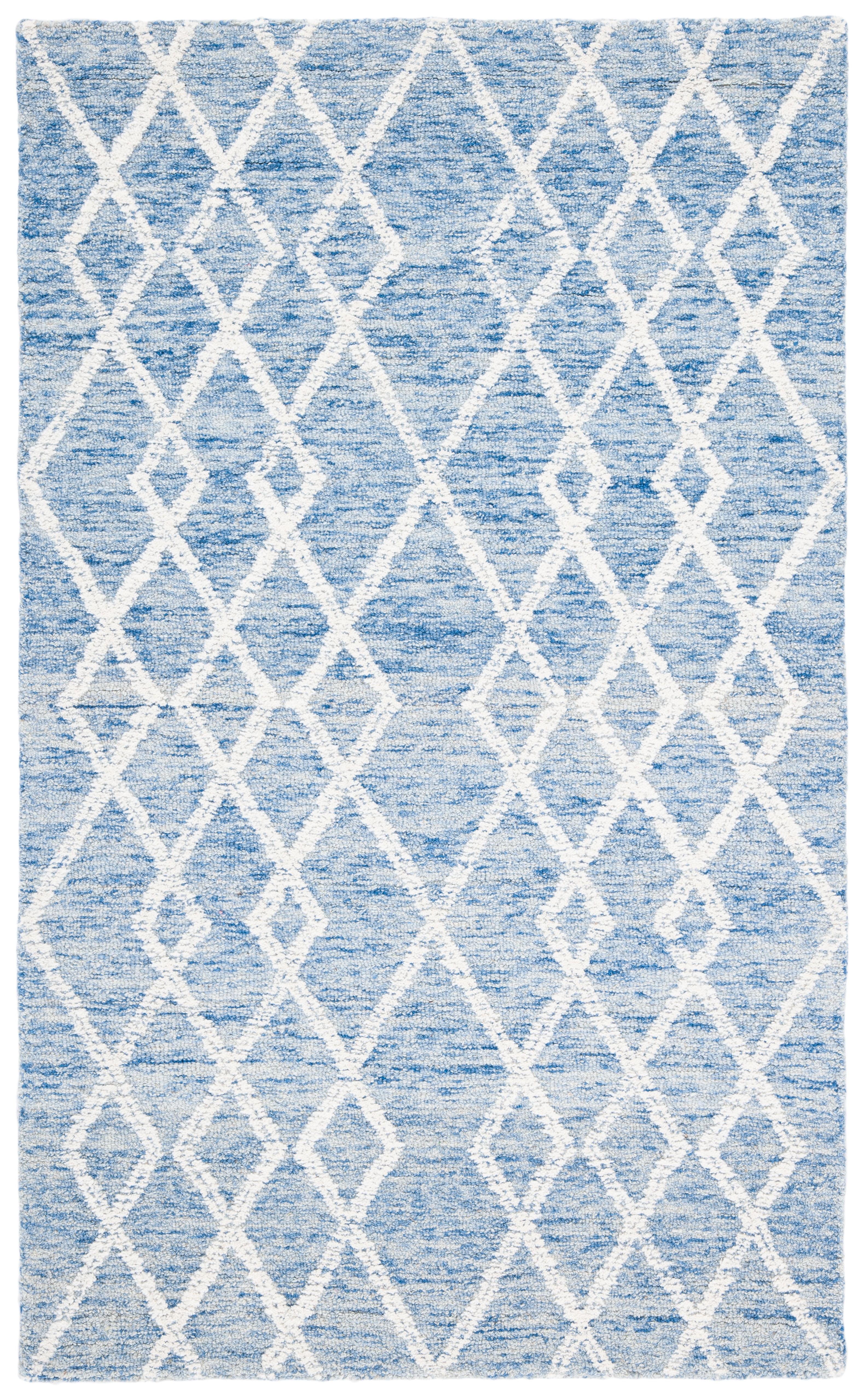 SAFAVIEH Metro Jenny Diamond Area Rug, Blue/Ivory, 3' x 5'