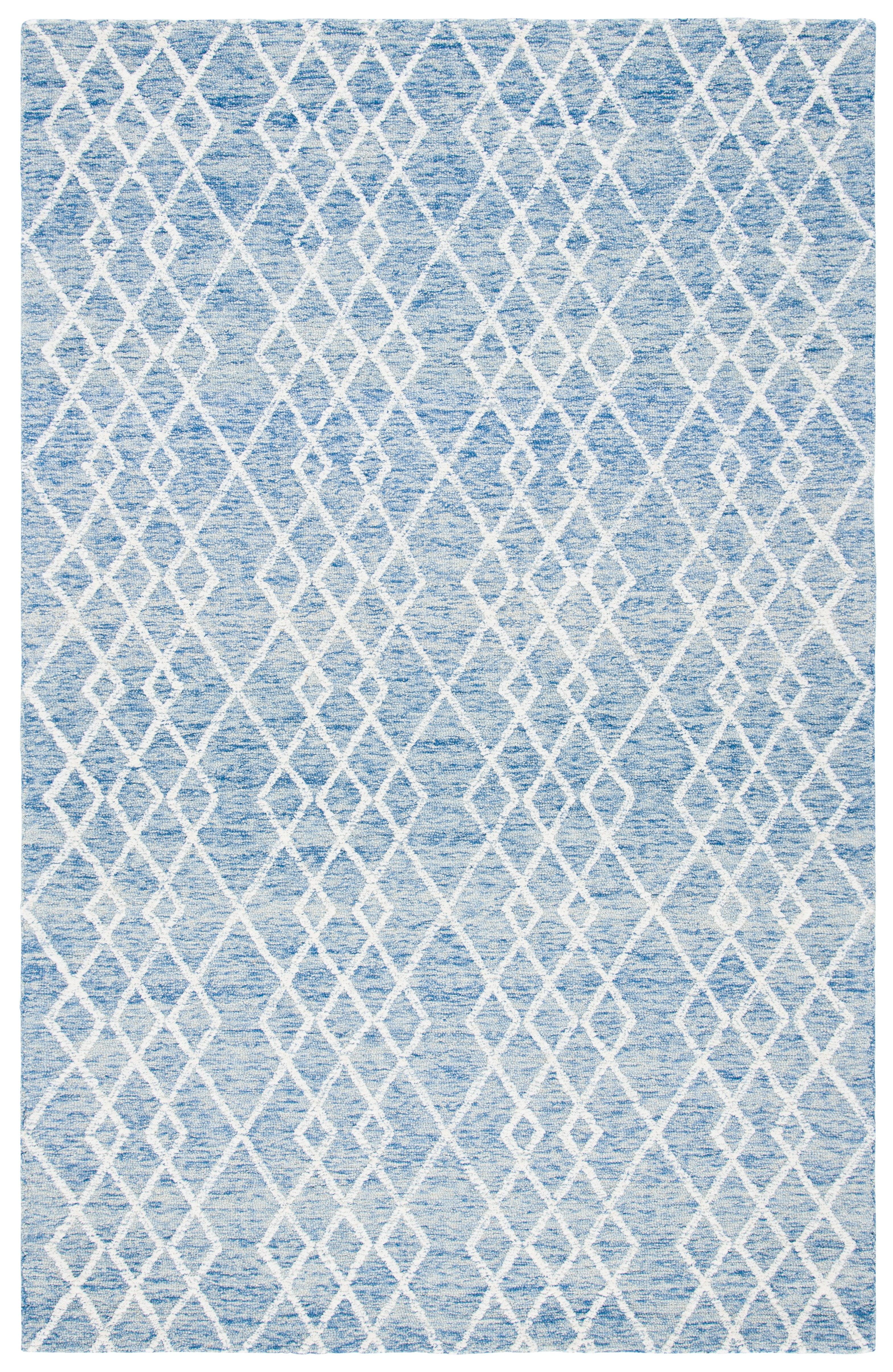 SAFAVIEH Metro Jenny Diamond Area Rug, Blue/Ivory, 5' x 8'