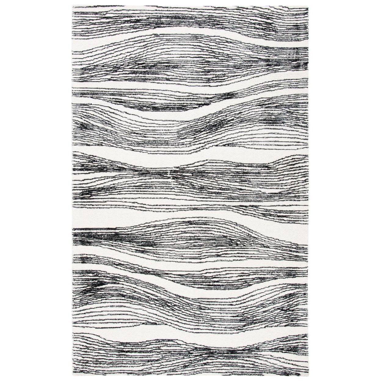 SAFAVIEH Metro MET995Z Handmade Black / Ivory Rug