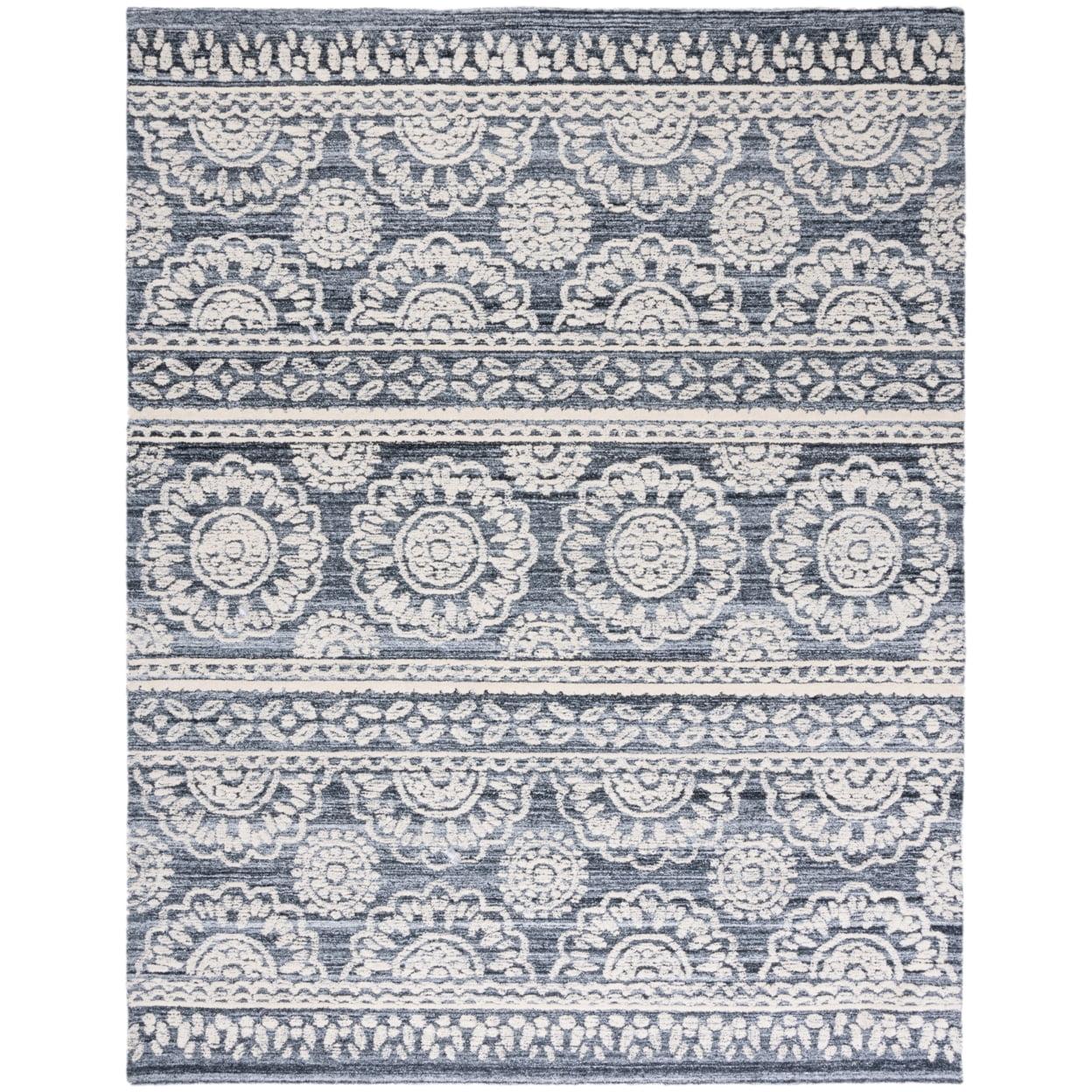 Metro MET910 Hand Tufted Area Rug - Gray/Ivory - 3'x5' - Safavieh.
