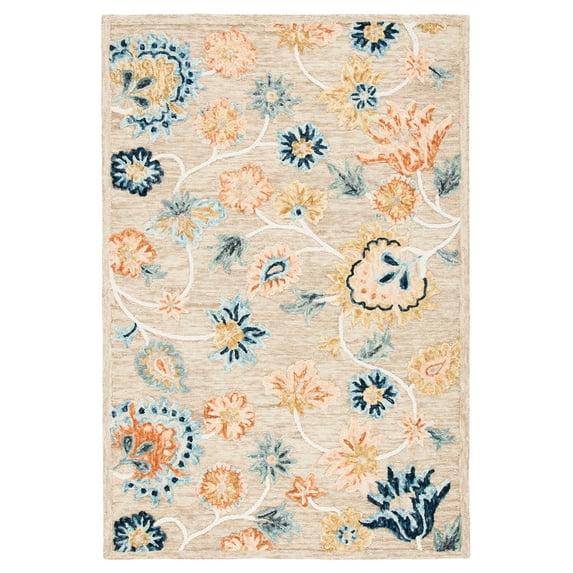 Metro MET103 Hand Tufted Indoor Area Rug - Beige/Blue - 5'x8' - Safavieh